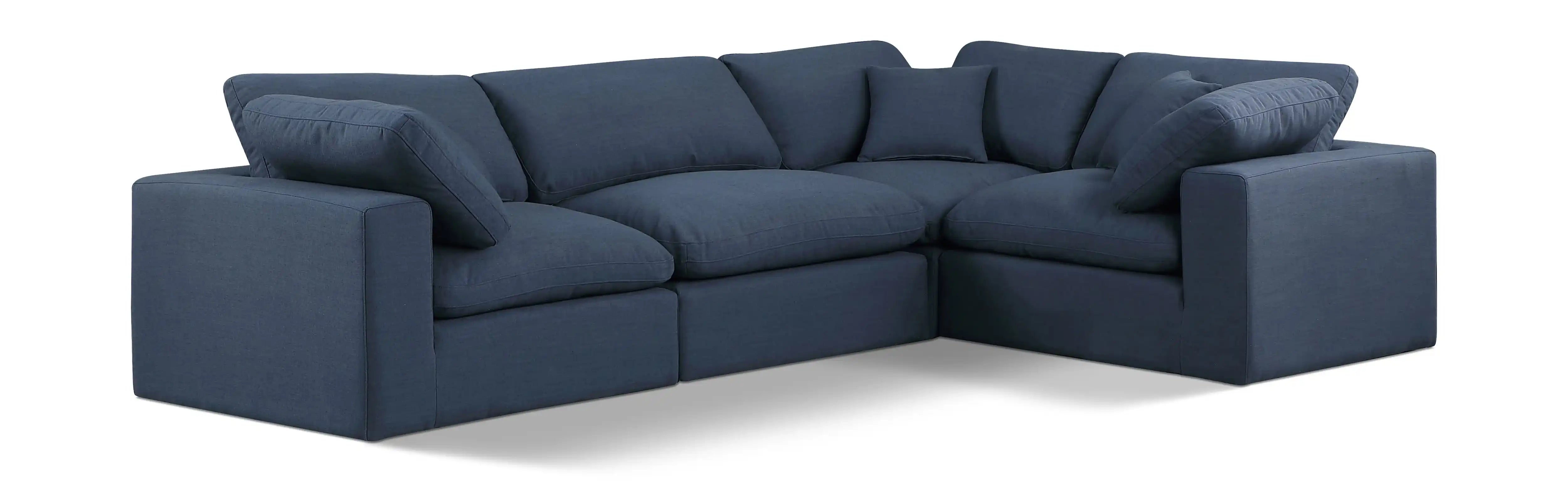 Comfy - 4 Piece Linen Fabric Modular Sectional - Best Buy Furniture