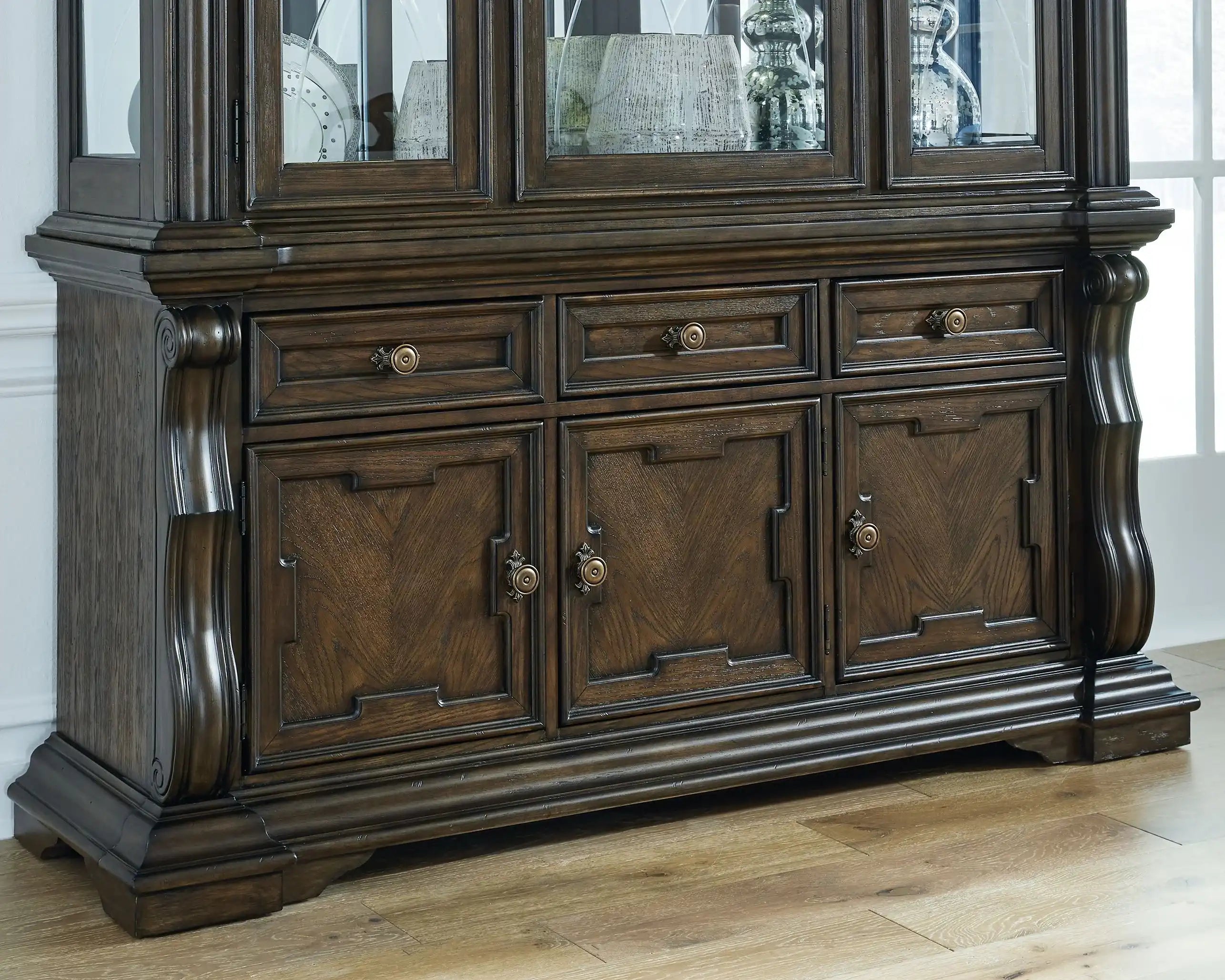 Maylee - Dining Room Buffet - Dark Brown - Best Buy Furniture