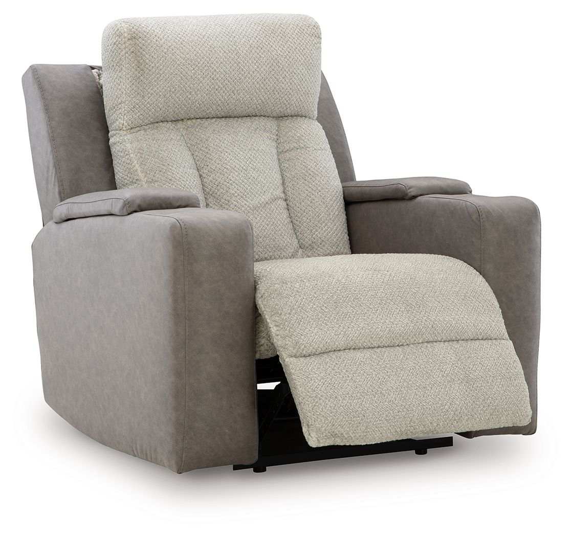 WhipLash - Power Recliner With Adj Headrest - Sisal - Best Buy Furniture