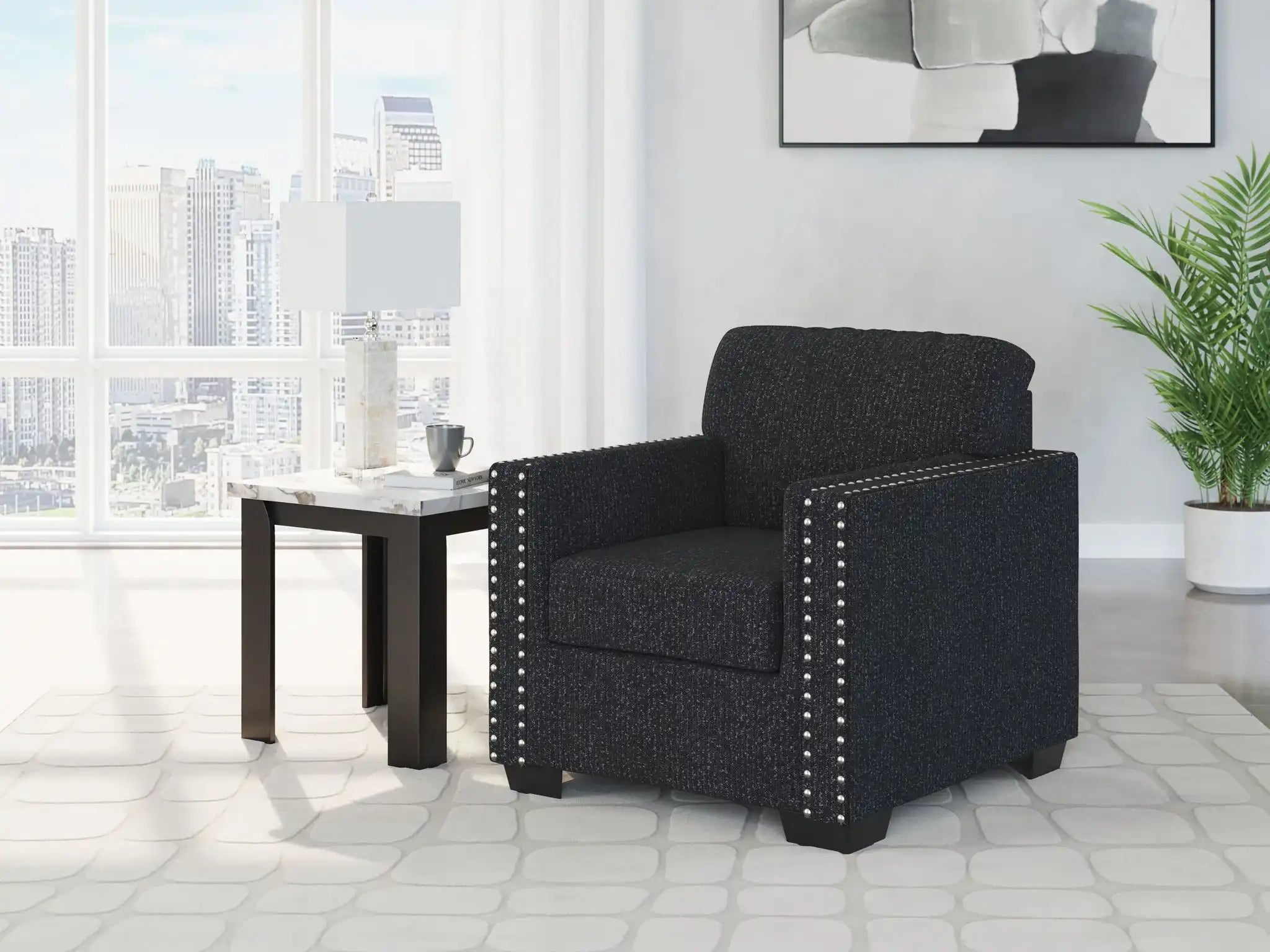Jasmine Peaks - Chair - Coal - Best Buy Furniture