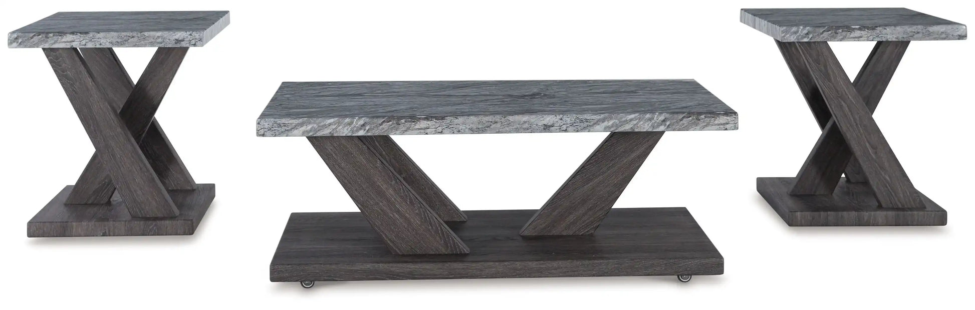 Bensonale - Occasional Table Set (Set of 3) - Brown / Gray - Best Buy Furniture