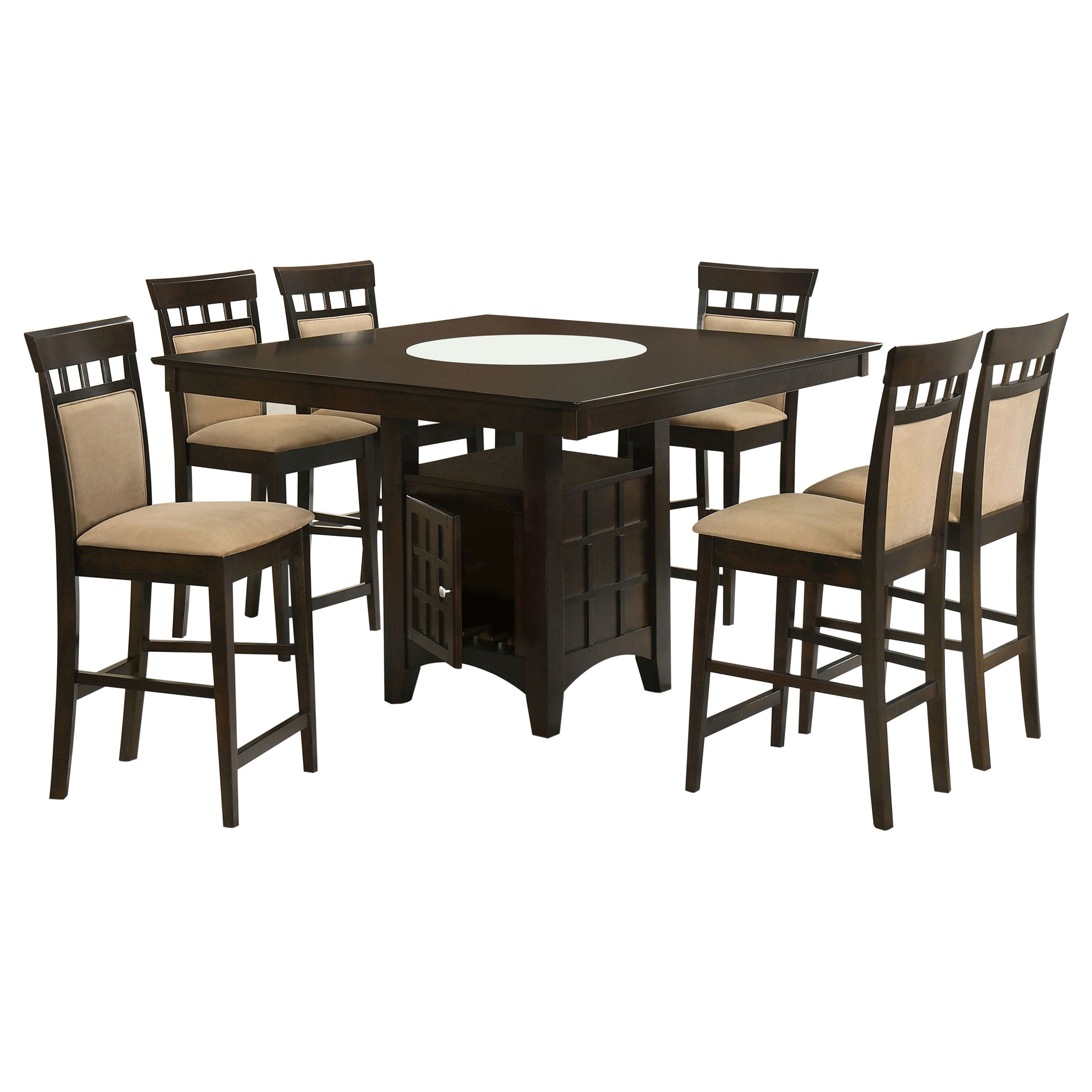 Gabriel Square Counter Height Dining Set Cappuccino-Coaster