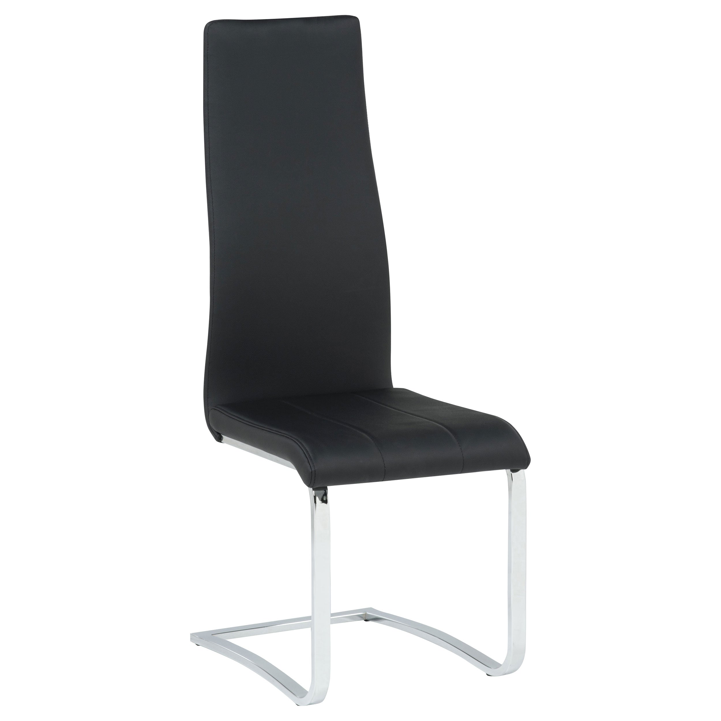 Montclair Upholstered Dining Side Chair Black (Set of 4)-CoasterEveryday