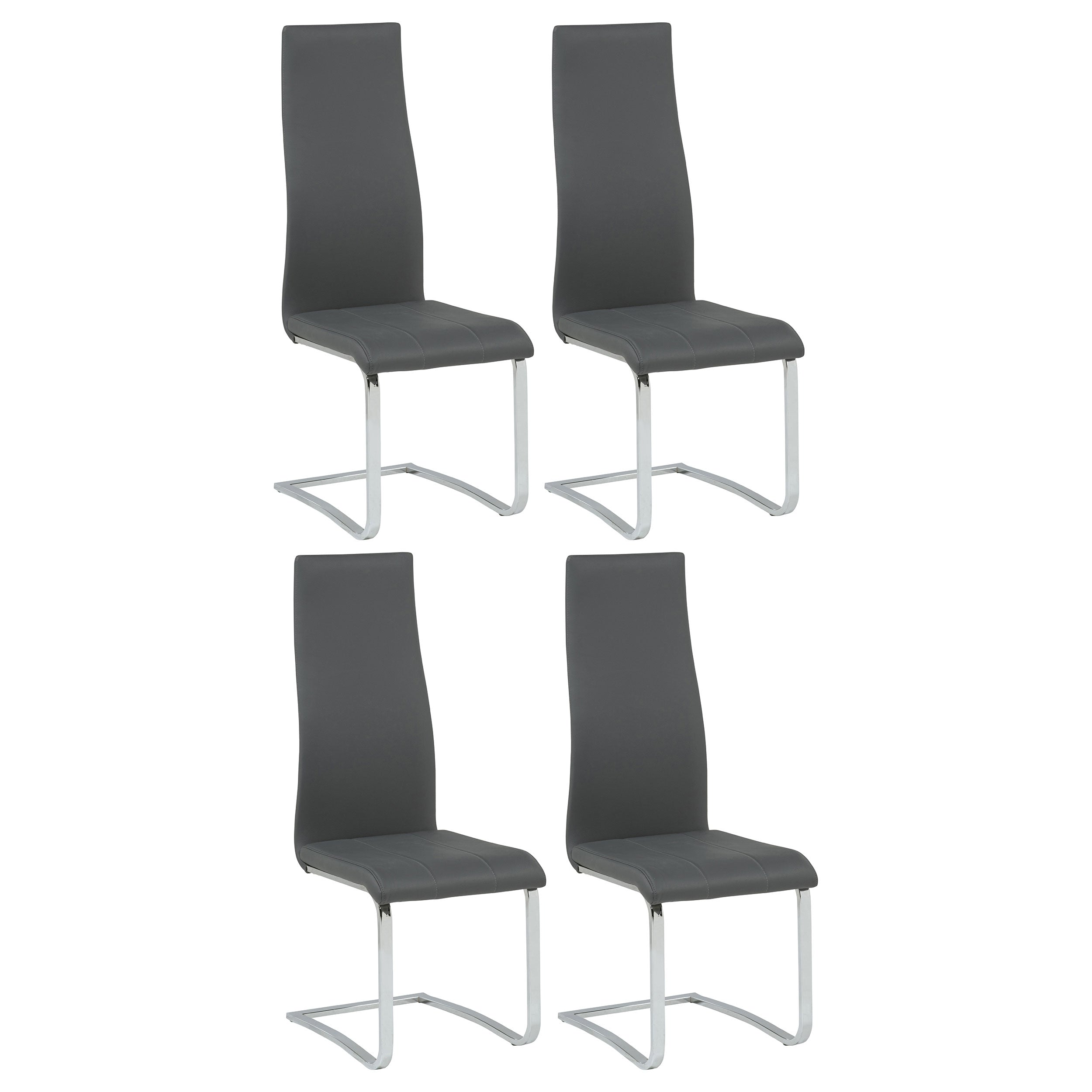 Montclair Upholstered Dining Side Chair Grey (Set of 4)-CoasterEveryday