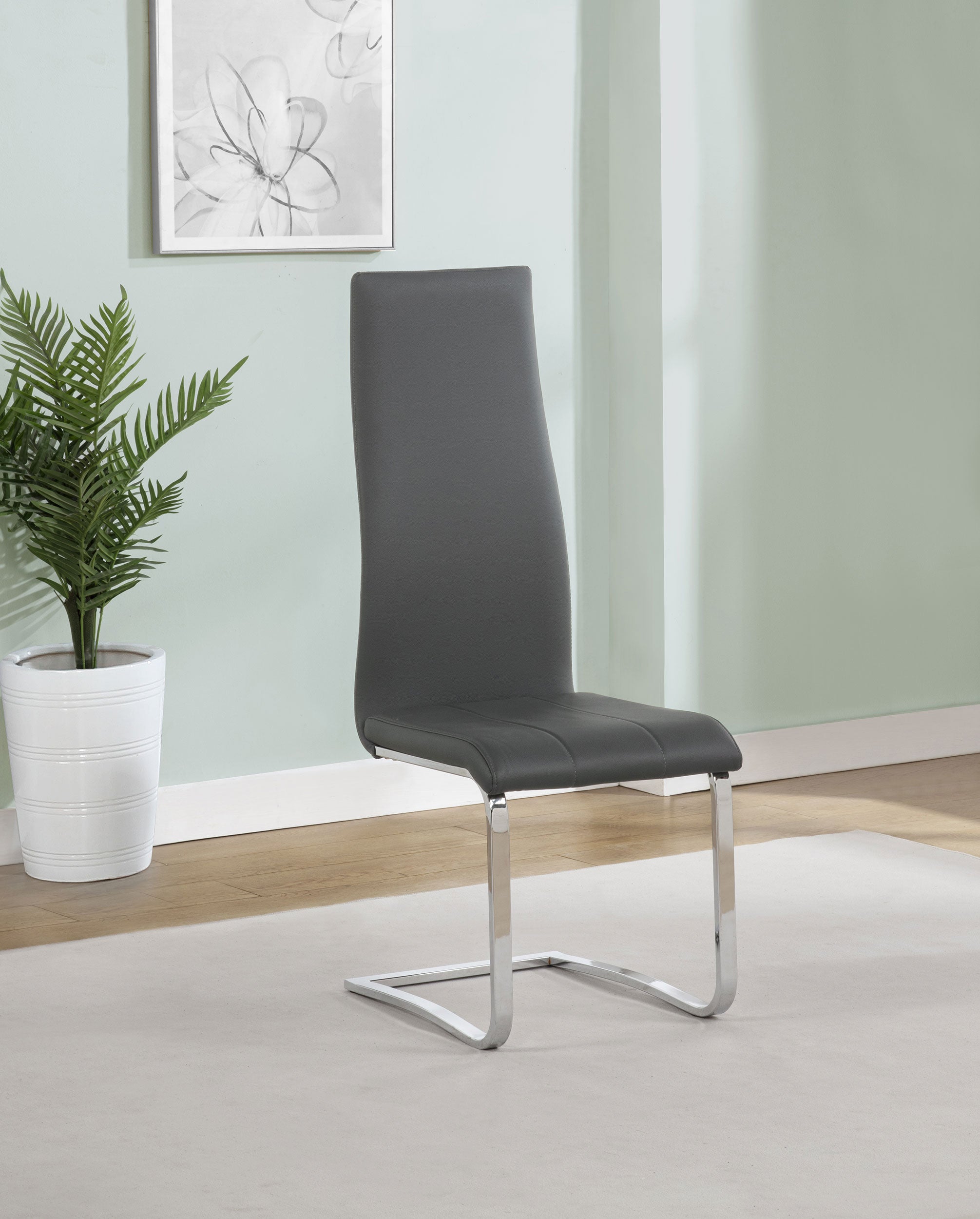 Montclair Upholstered Dining Side Chair Grey (Set of 4)-CoasterEveryday