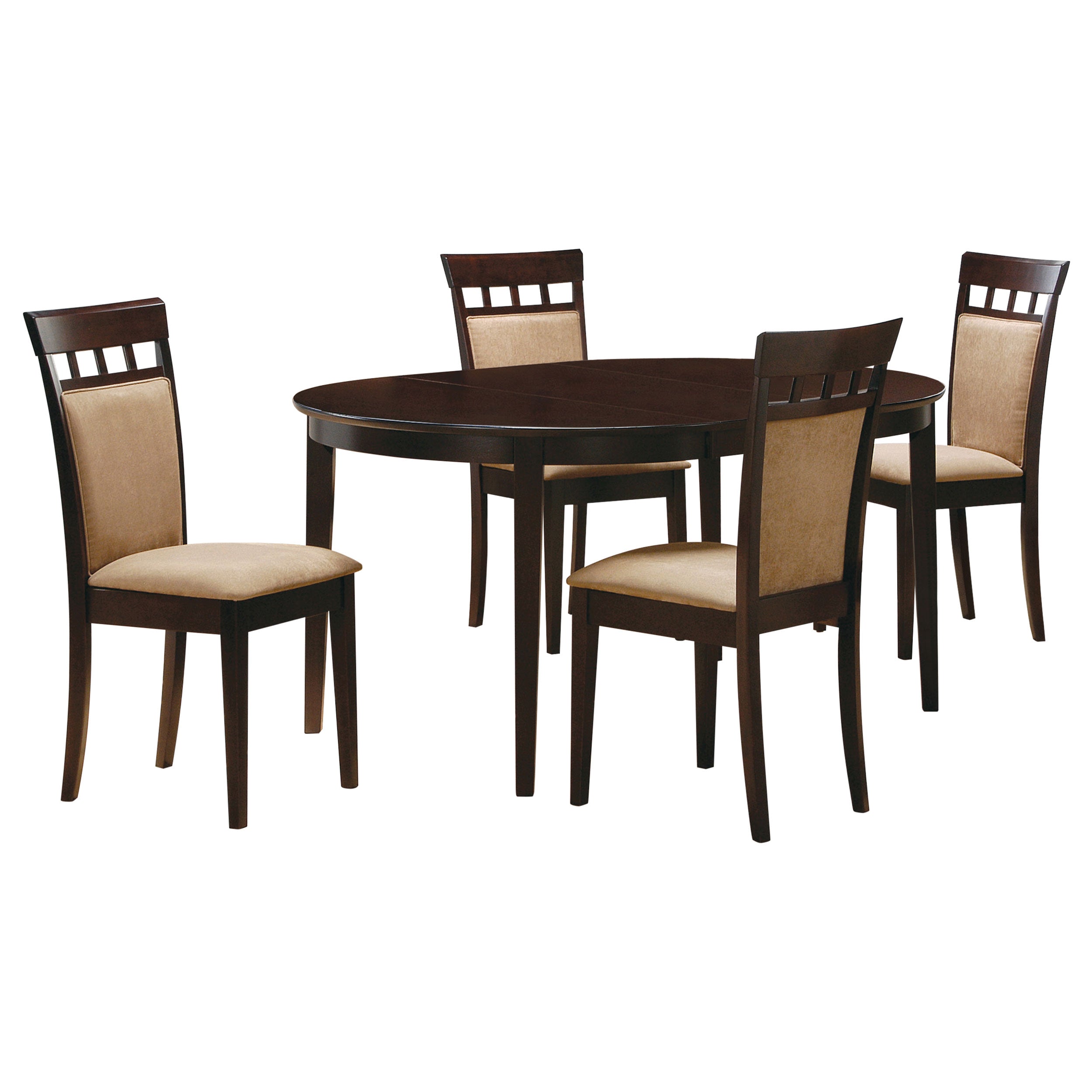 Gabriel 5-piece Extension Leaf Dining Table Set Cappuccino-Coaster