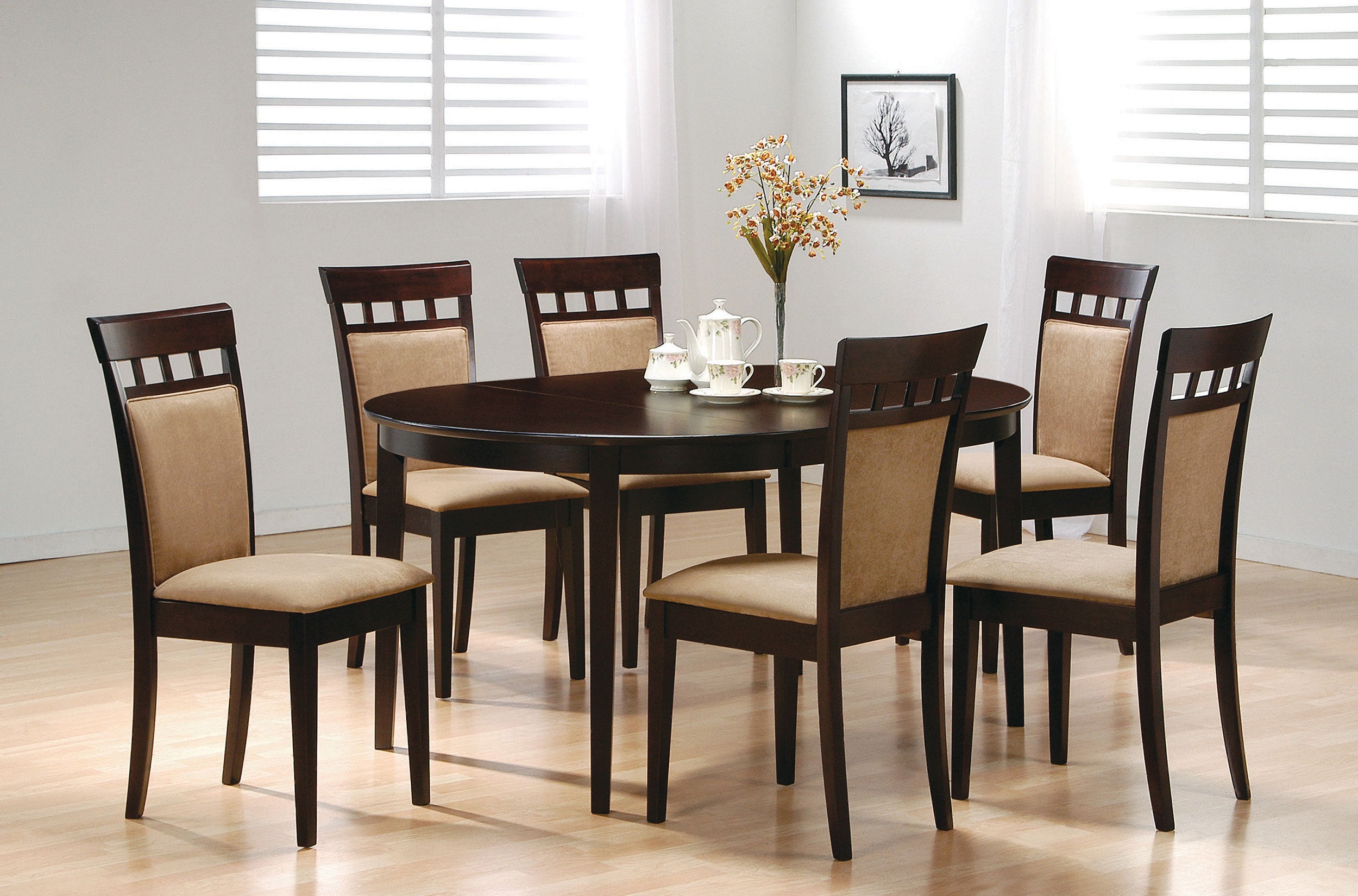 Gabriel 5-piece Extension Leaf Dining Table Set Cappuccino-Coaster
