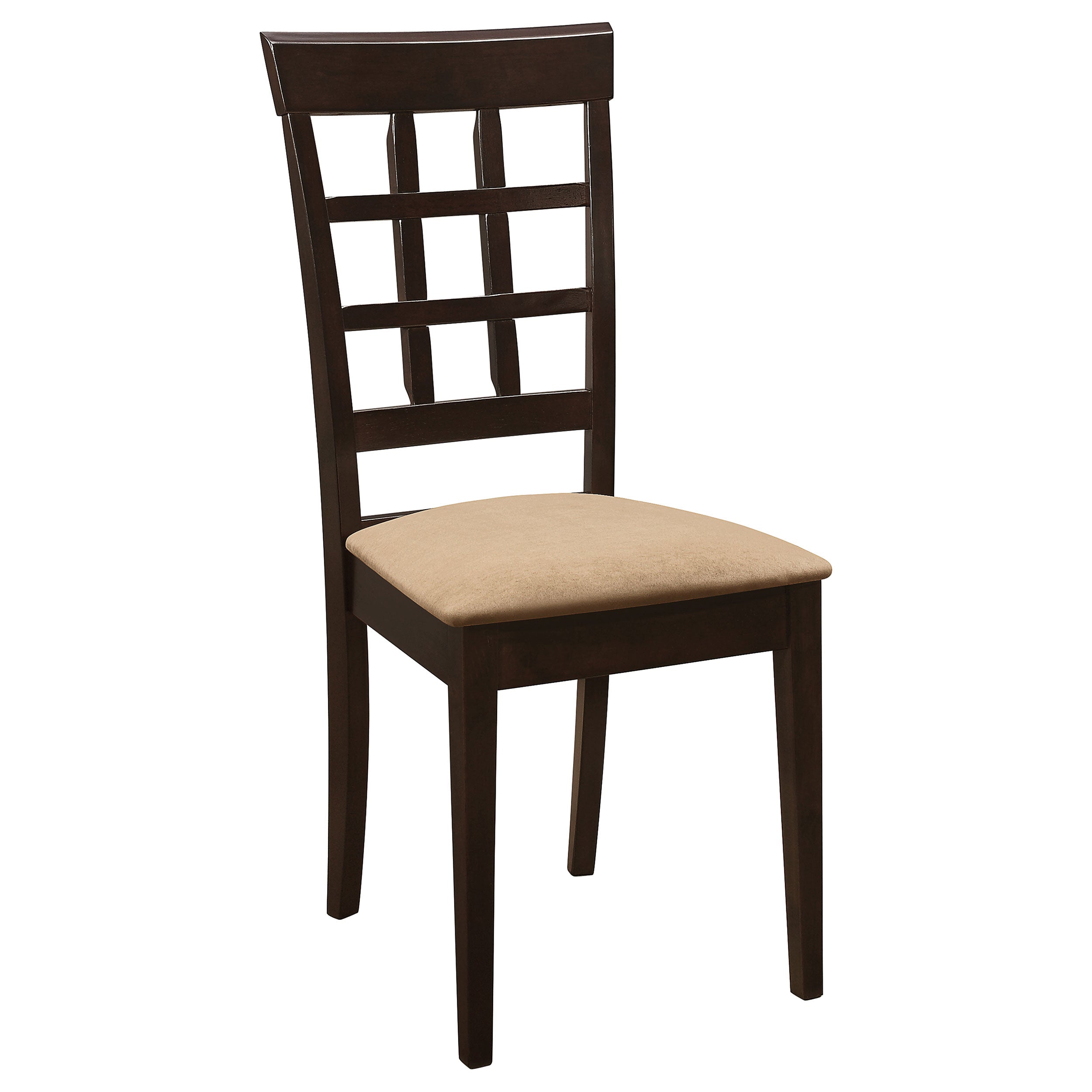Gabriel Lattice Back Dining Side Chair Cappuccino (Set of 2)-CoasterEveryday