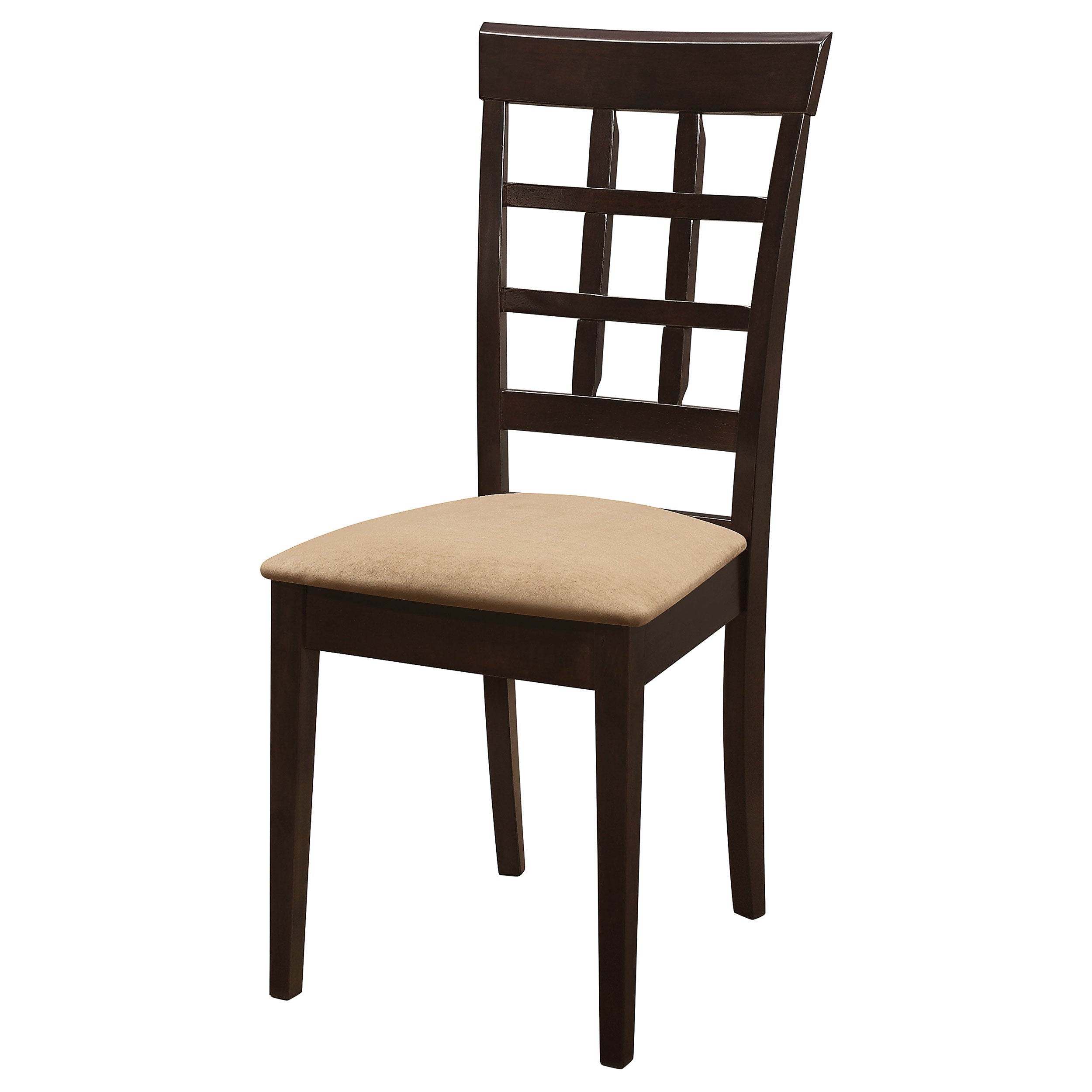 Gabriel Lattice Back Dining Side Chair Cappuccino (Set of 2)-CoasterEveryday