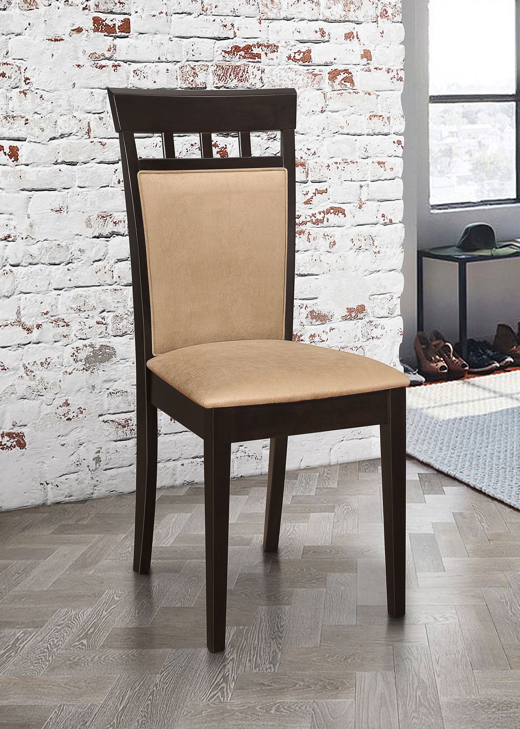 Gabriel Closed Back Dining Side Chair Cappuccino (Set of 2)-CoasterEveryday
