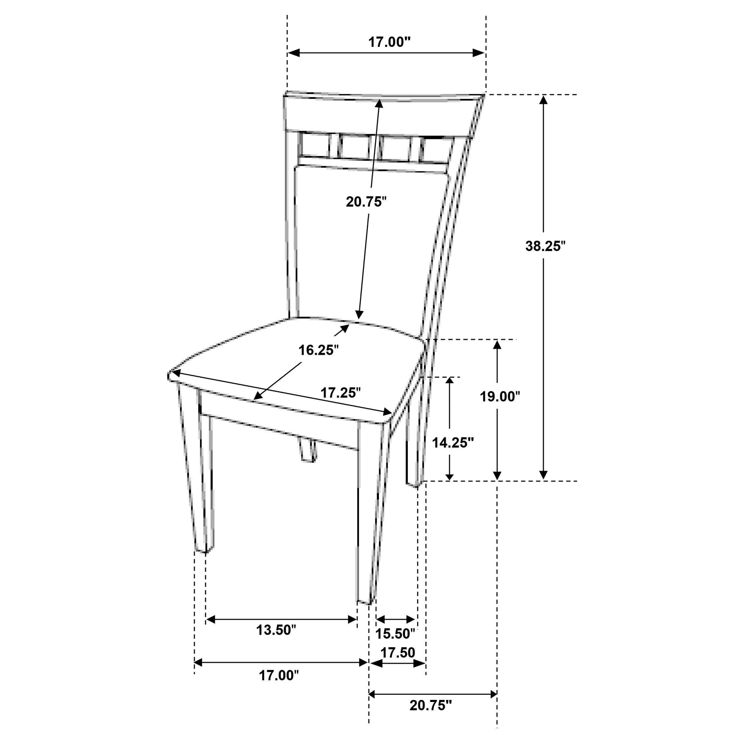 Gabriel Closed Back Dining Side Chair Cappuccino (Set of 2)-CoasterEveryday