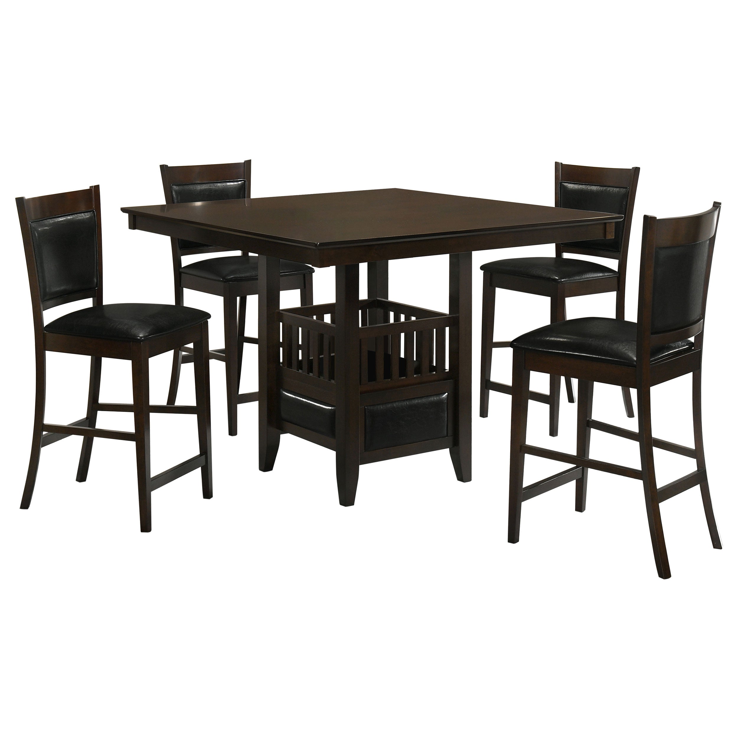 Jaden 5-piece Square Counter Height Dining Set Espresso-CoasterEveryday