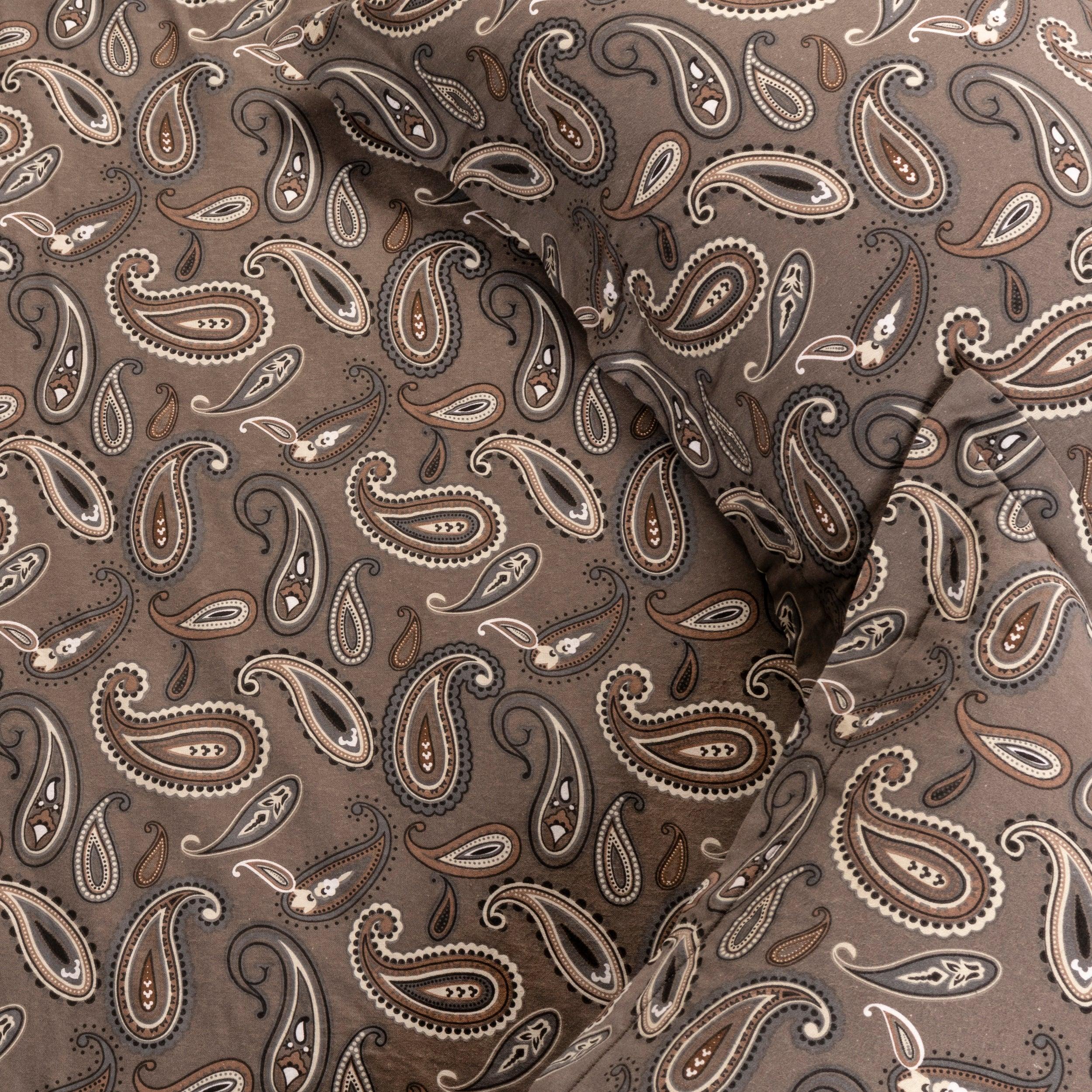 100% Cotton Flannel Paisley Luxury Duvet Cover Set - Duvet Cover Set by Superior Brand