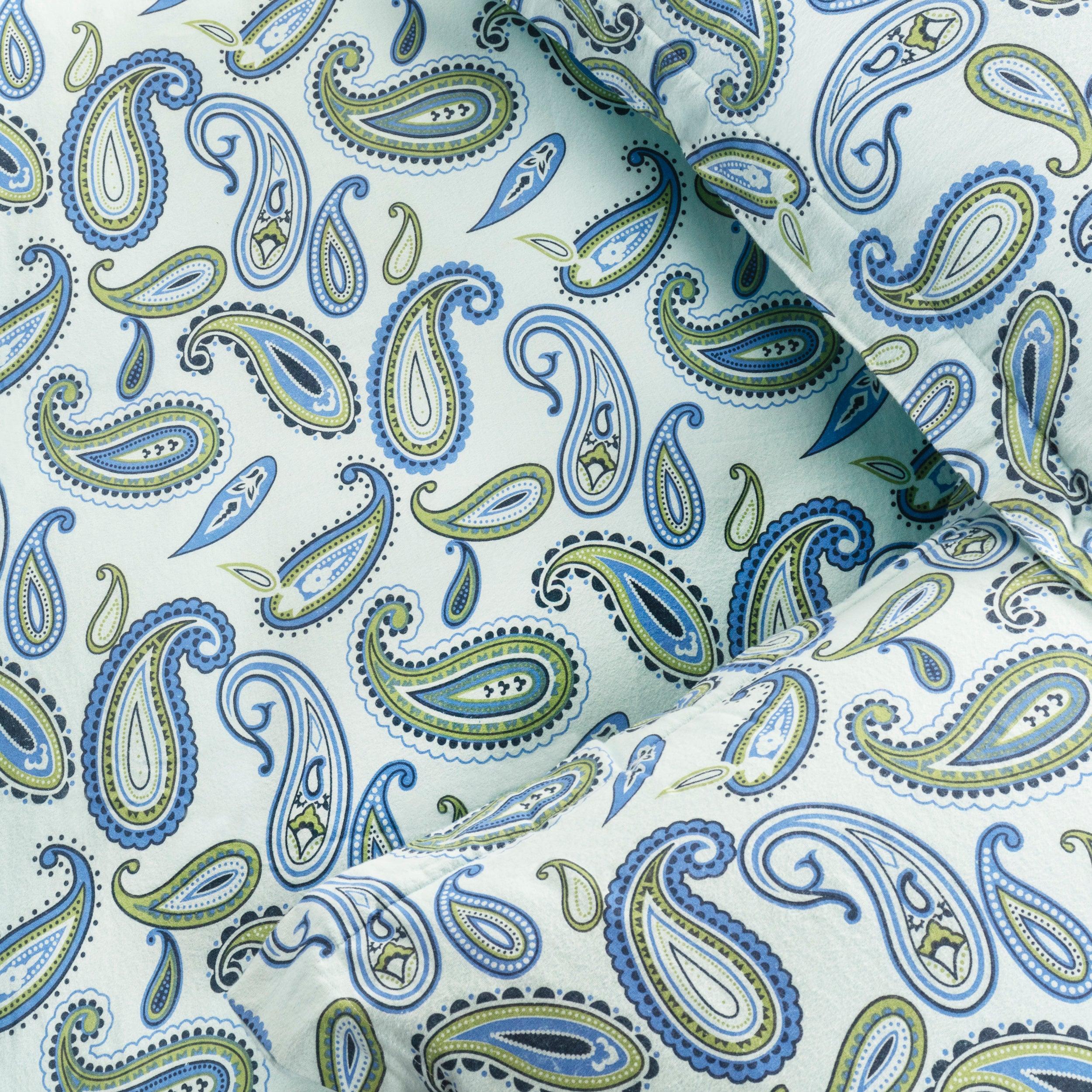100% Cotton Flannel Paisley Luxury Duvet Cover Set - Duvet Cover Set by Superior Brand