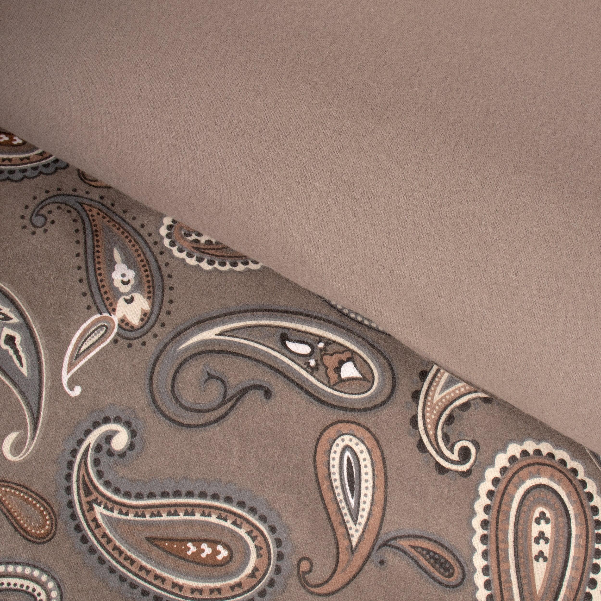 100% Cotton Flannel Paisley Luxury Duvet Cover Set - Duvet Cover Set by Superior Brand
