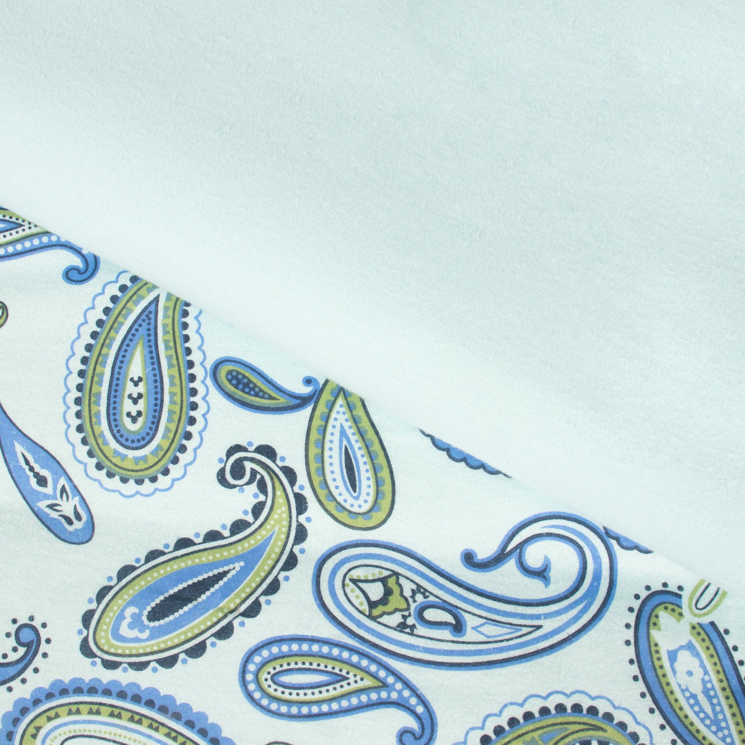 100% Cotton Flannel Paisley Luxury Duvet Cover Set - Duvet Cover Set by Superior Brand