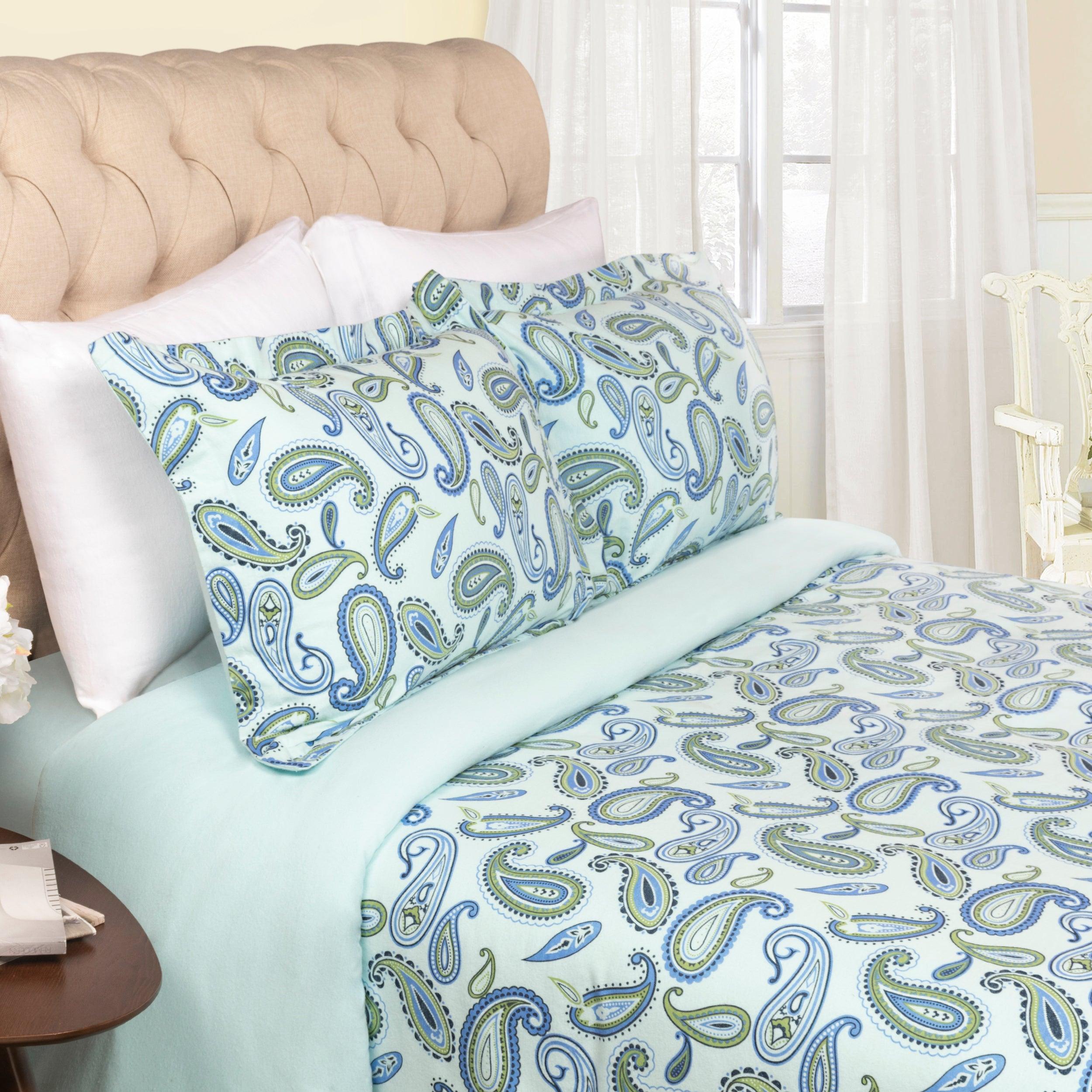 100%-Cotton-Flannel-Paisley-Luxury-Duvet-Cover-Set-Egyptian-Cotton-Duvet-Cover-Set
