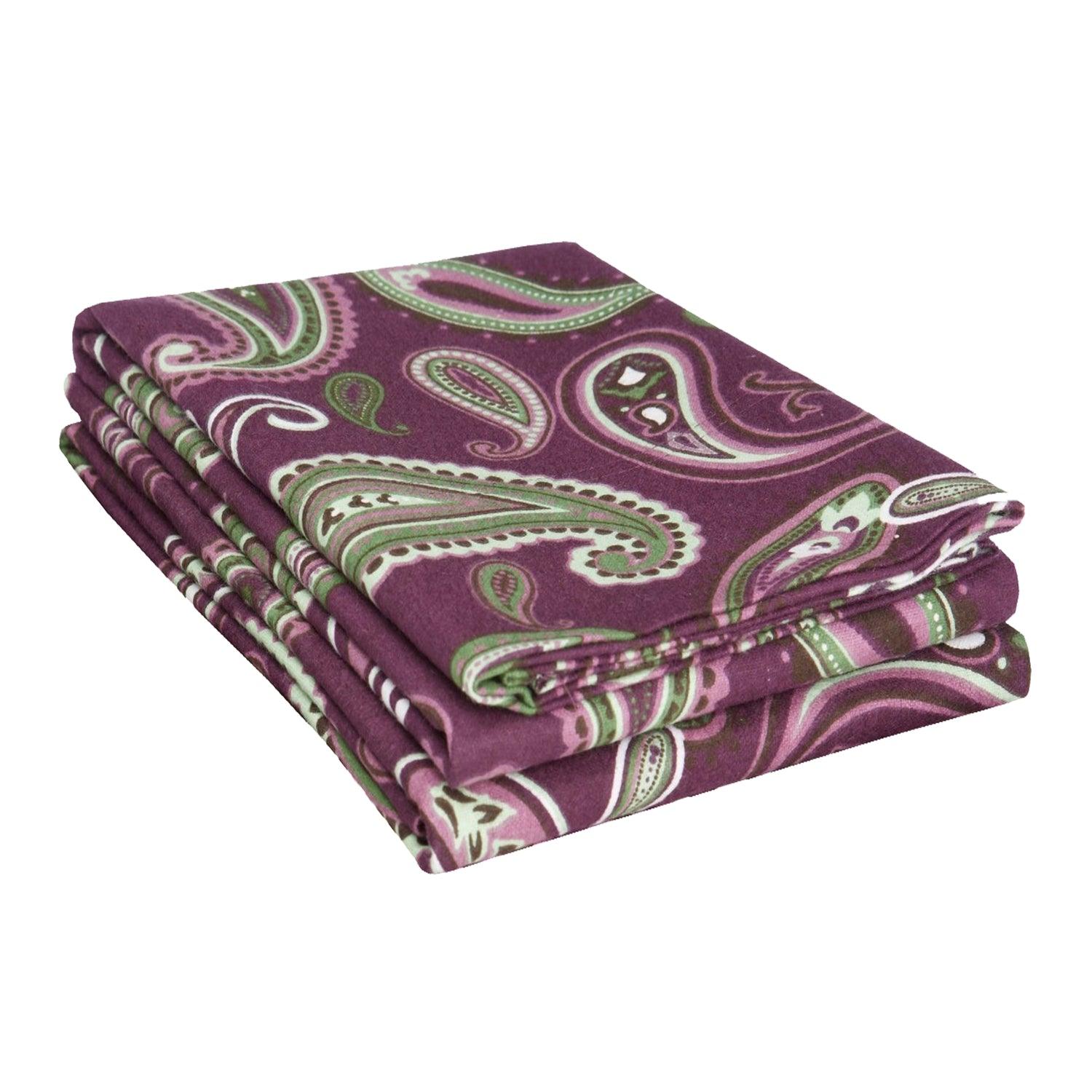 100% Cotton Flannel Vintage Paisley Pillowcase Set - Pillowcases by Superior Brand