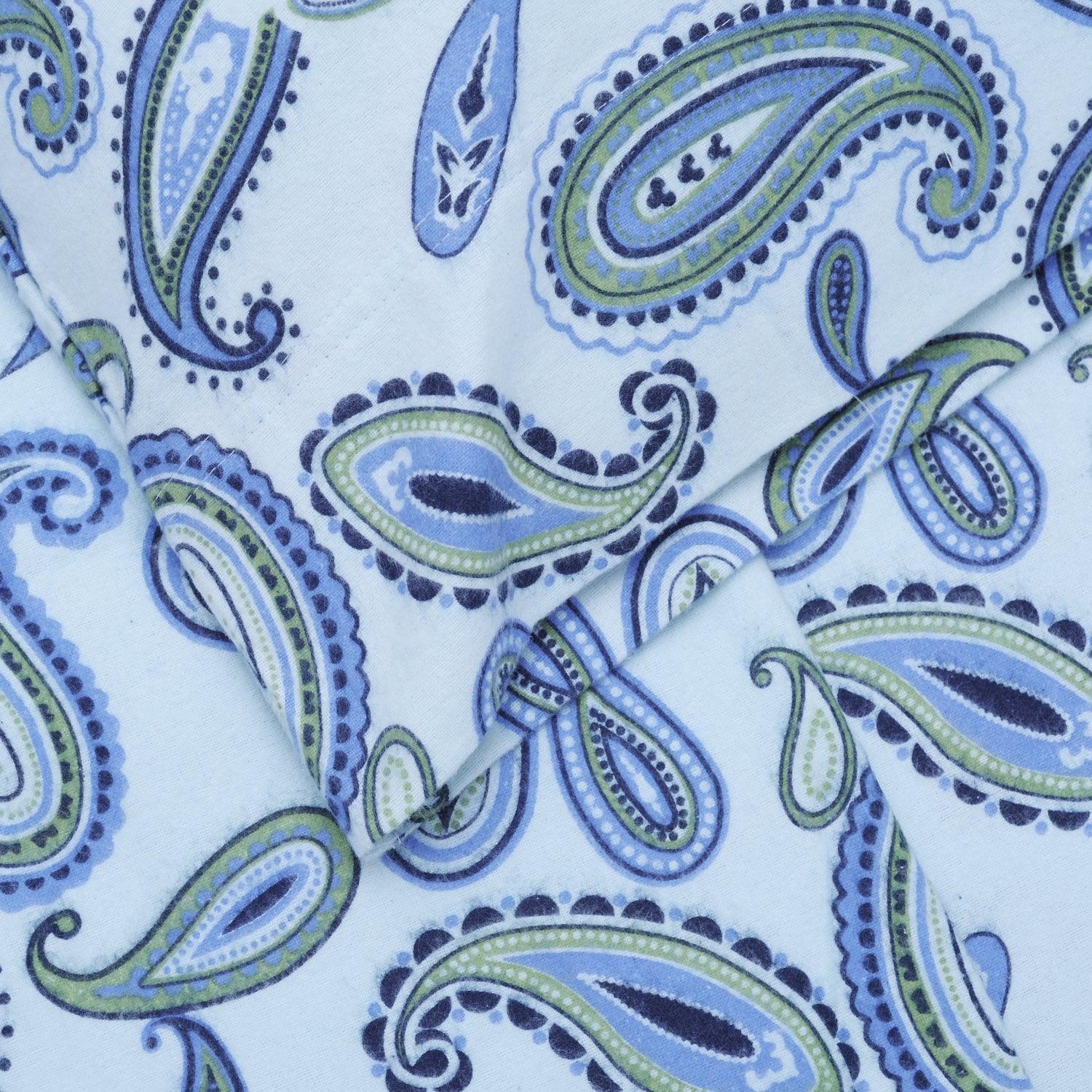 100% Cotton Flannel Vintage Paisley Pillowcase Set - Pillowcases by Superior Brand