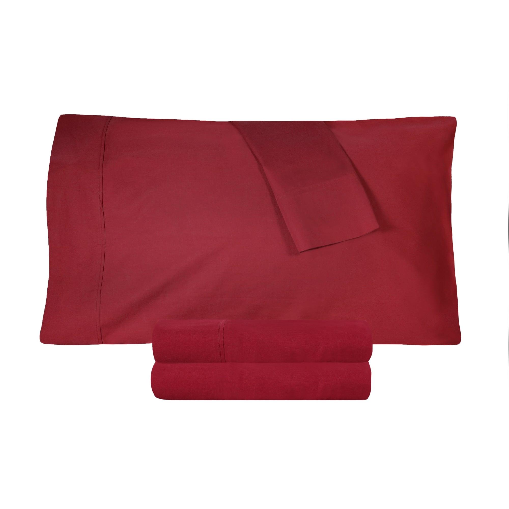 300 Thread Count 100% Cotton Sheet Set Percale Solid Deep Pocket - Sheet Set by Superior Brand
