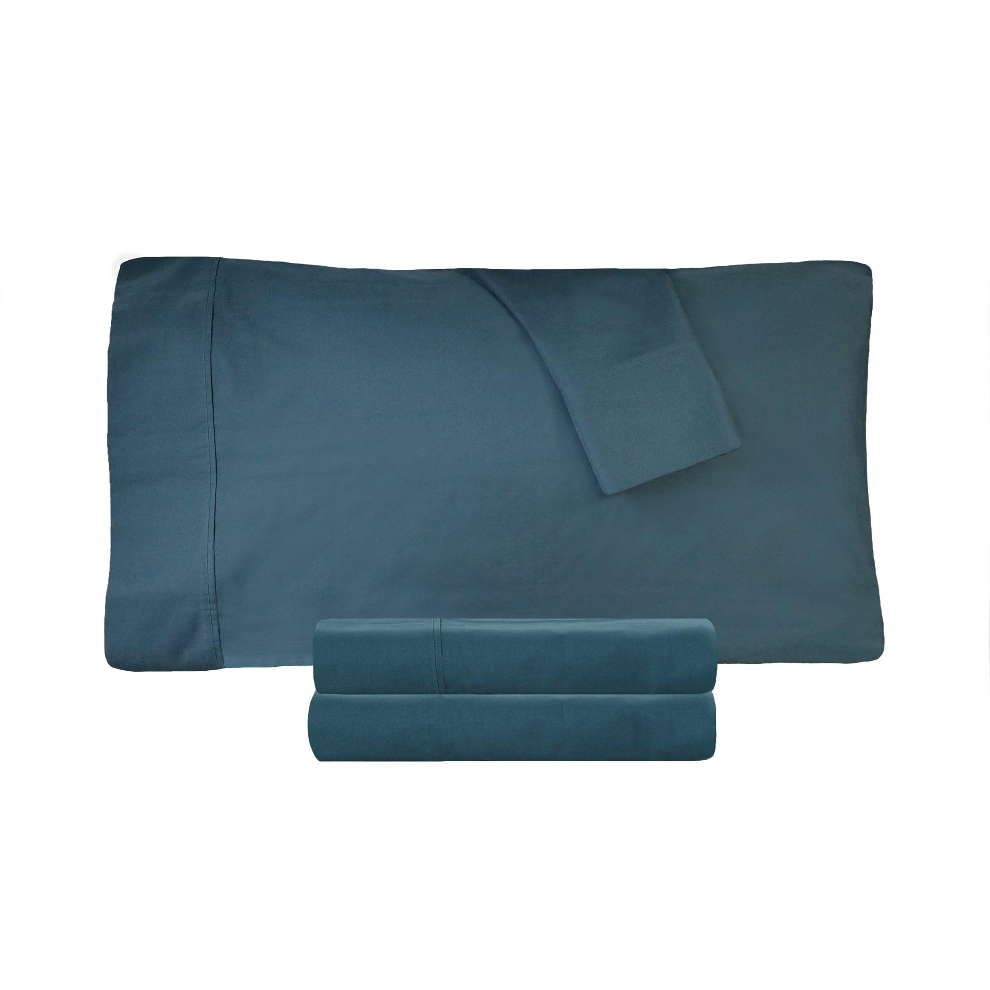 300 Thread Count 100% Cotton Sheet Set Percale Solid Deep Pocket - Sheet Set by Superior Brand