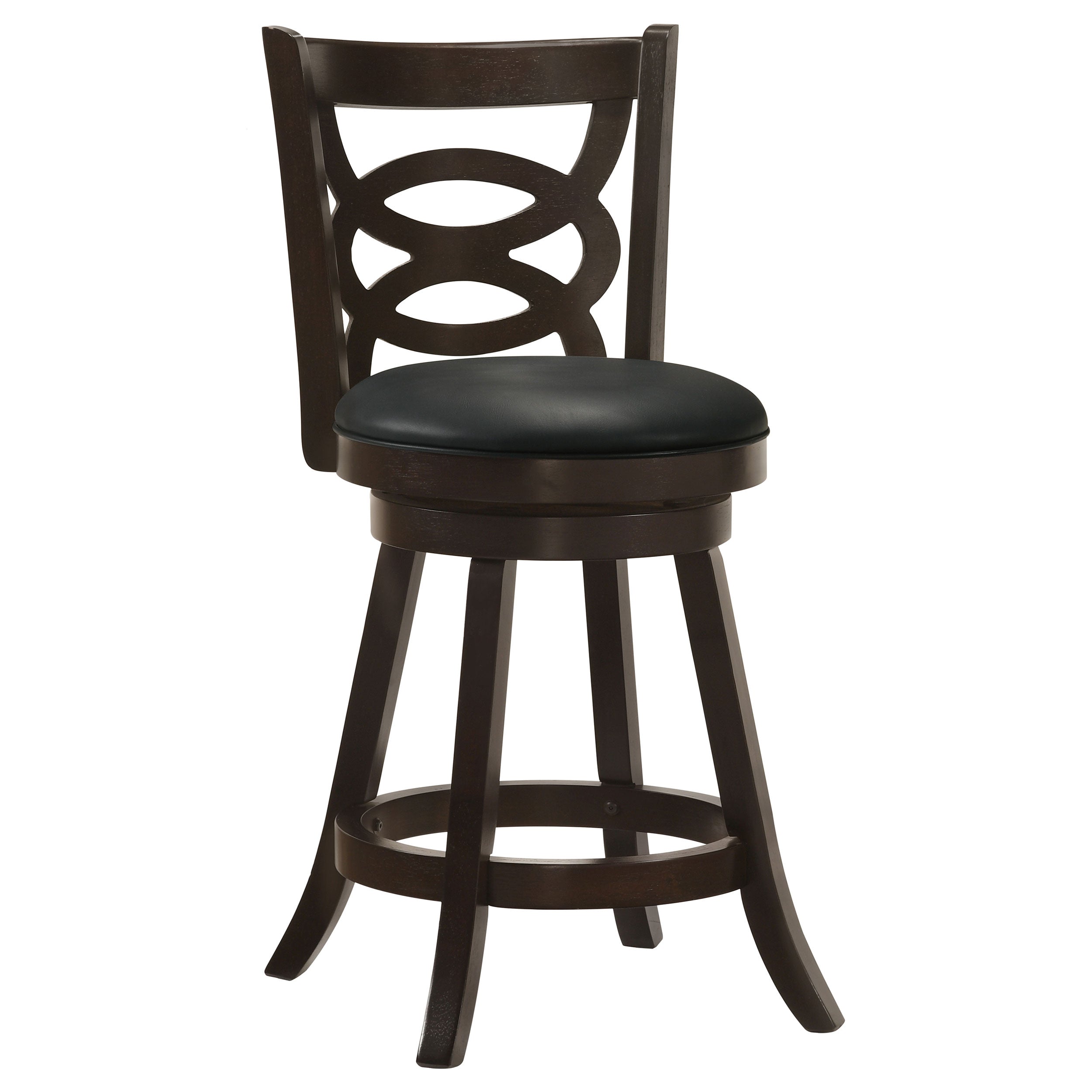 Calecita Wood Swivel Counter Stool Cappuccino (Set of 2)-CoasterEssence