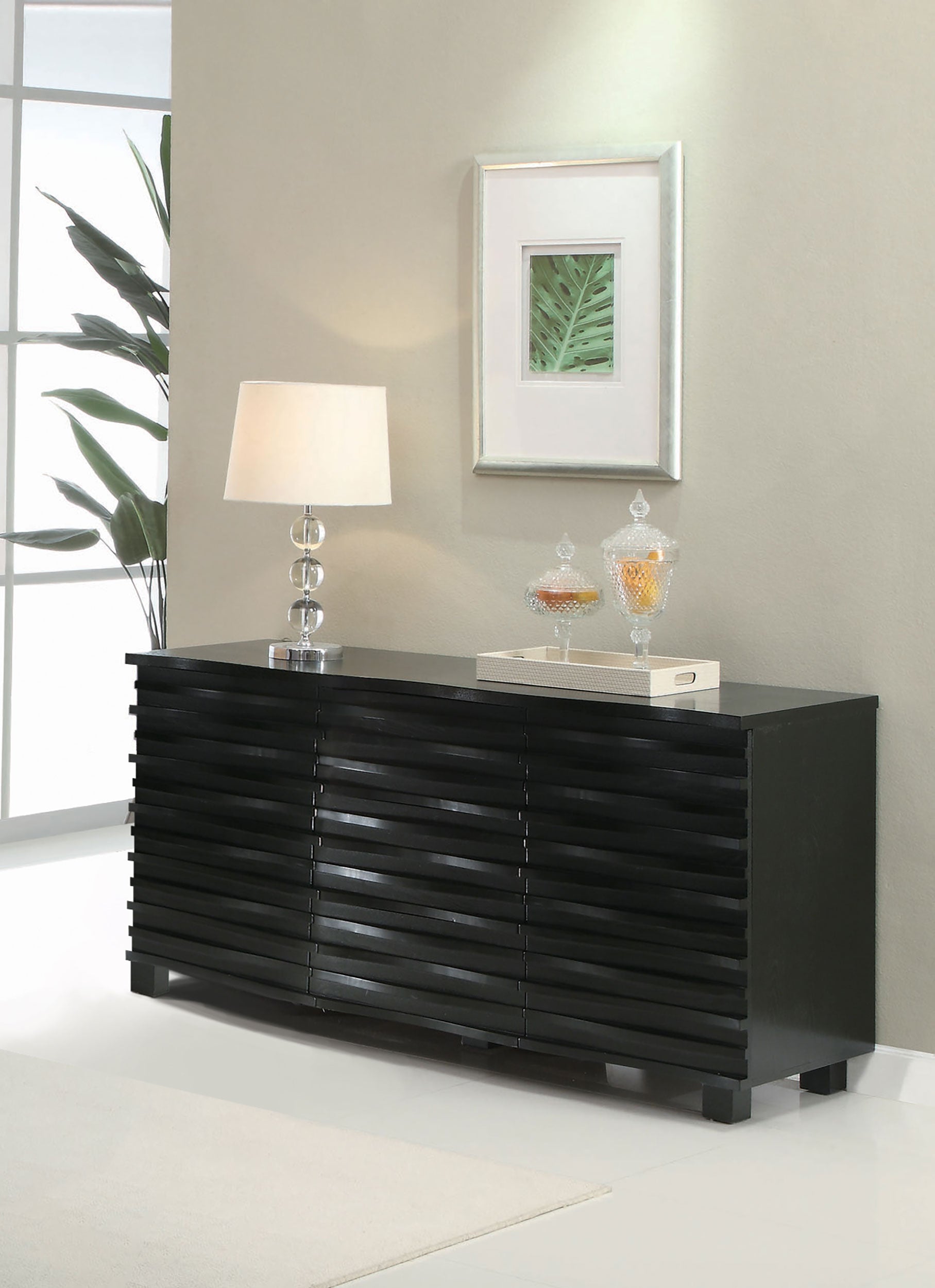 Stanton 3-drawer Sideboard Buffet Storage Cabinet Black-CoasterEssence