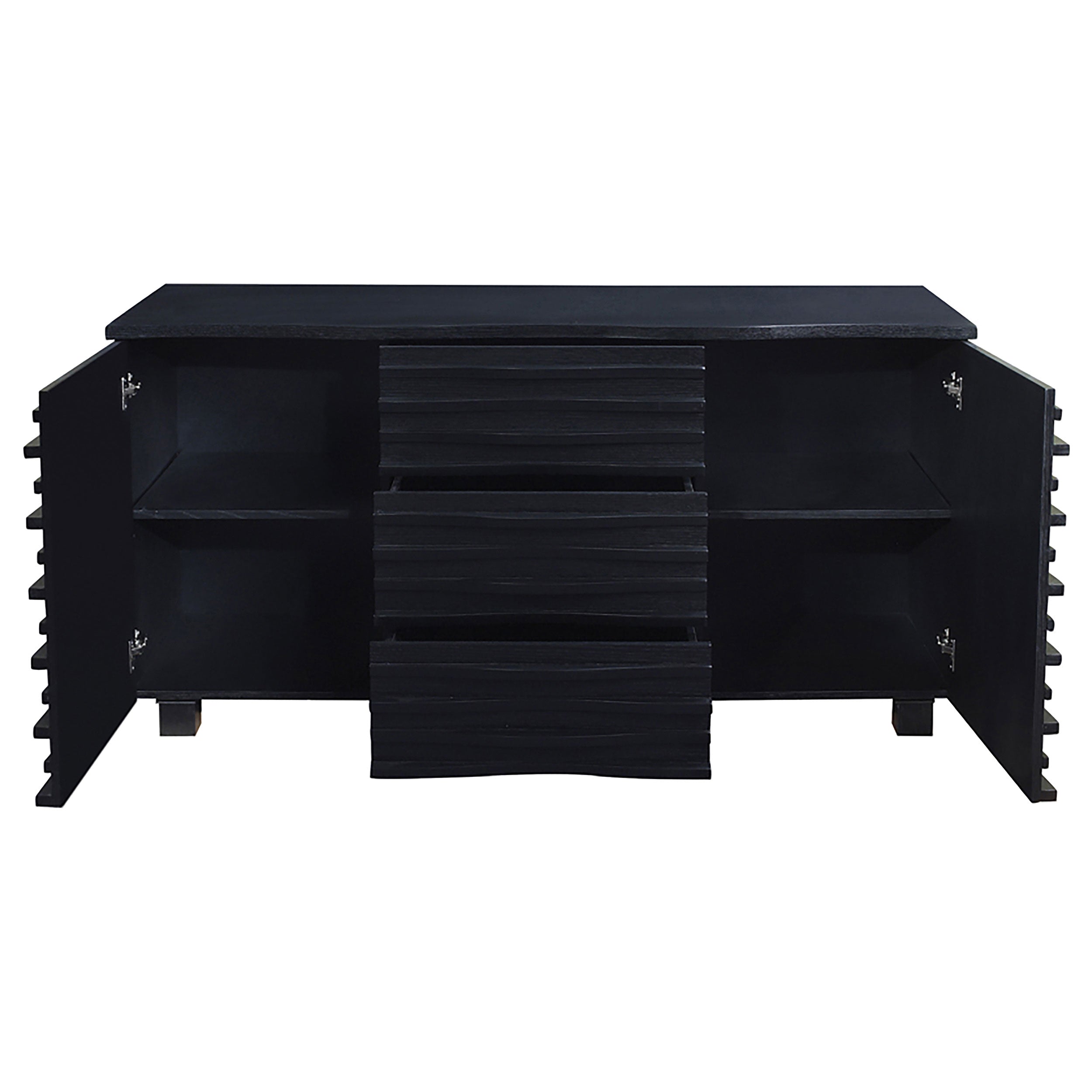 Stanton 3-drawer Sideboard Buffet Storage Cabinet Black-CoasterEssence