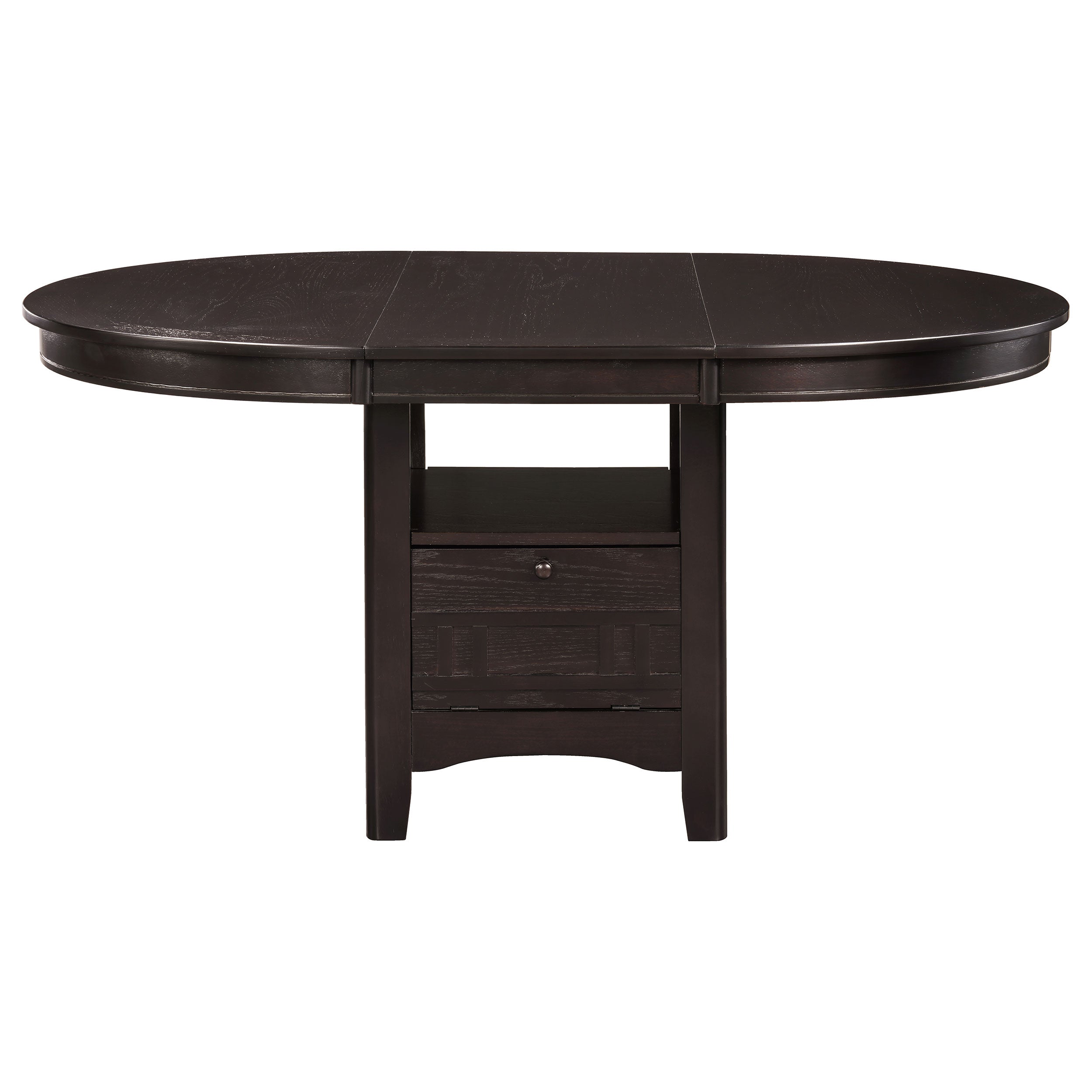 Lavon Oval 60-inch Wood Extension Leaf Dining Table Espresso-CoasterEveryday