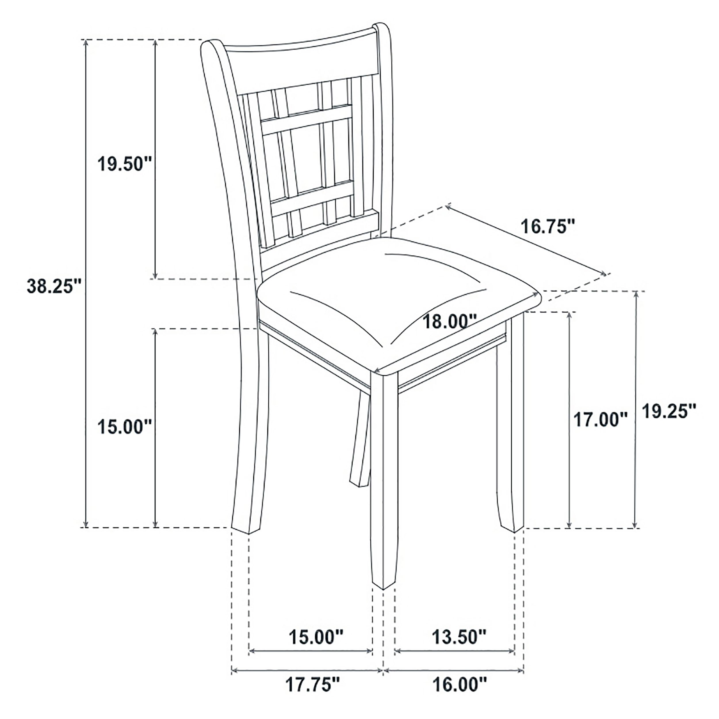 Lavon Wood Dining Side Chair Black and Espresso (Set of 2)-CoasterEveryday