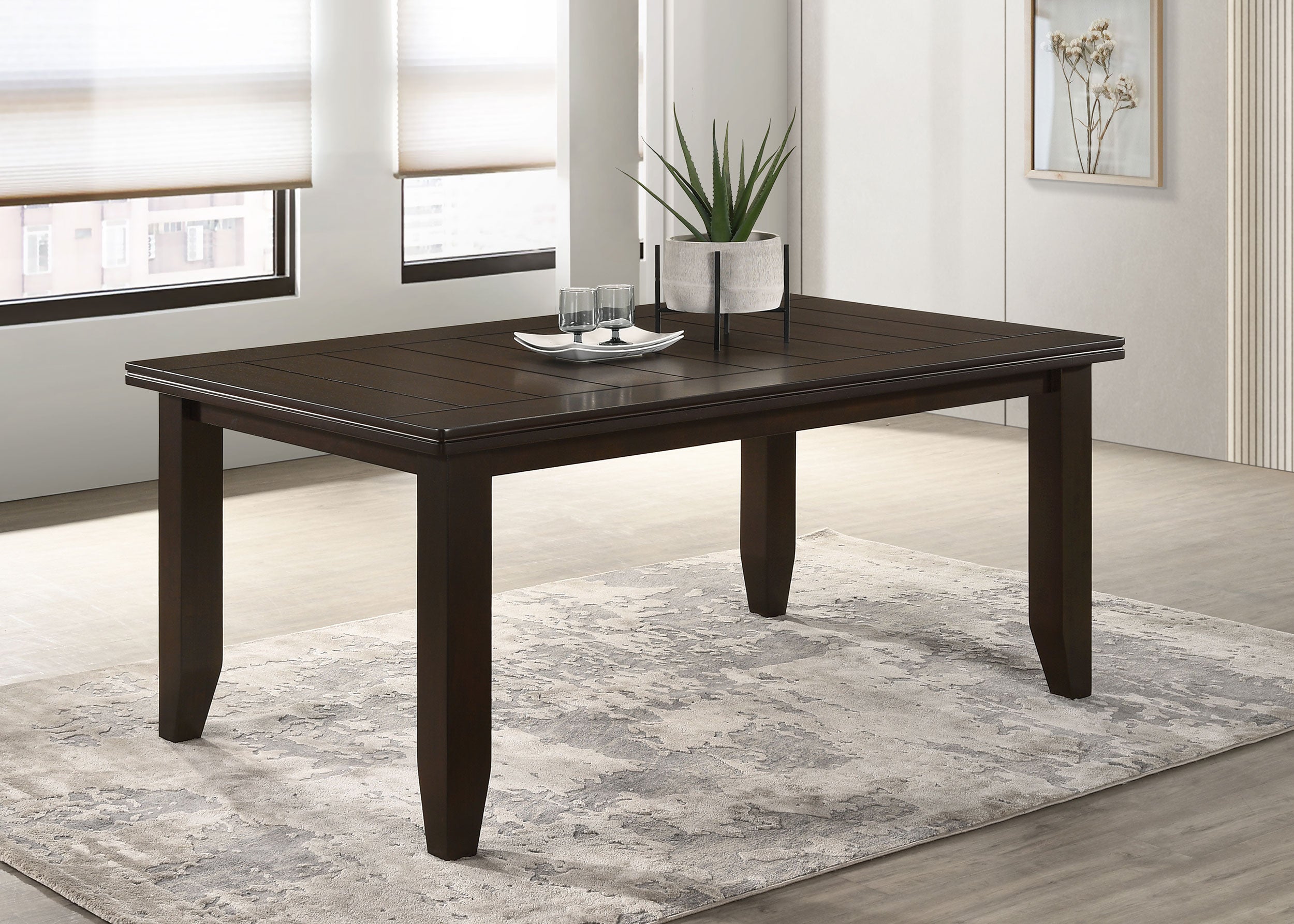 Dalila Rectangular 66-inch Wood Dining Table Cappuccino-CoasterEveryday