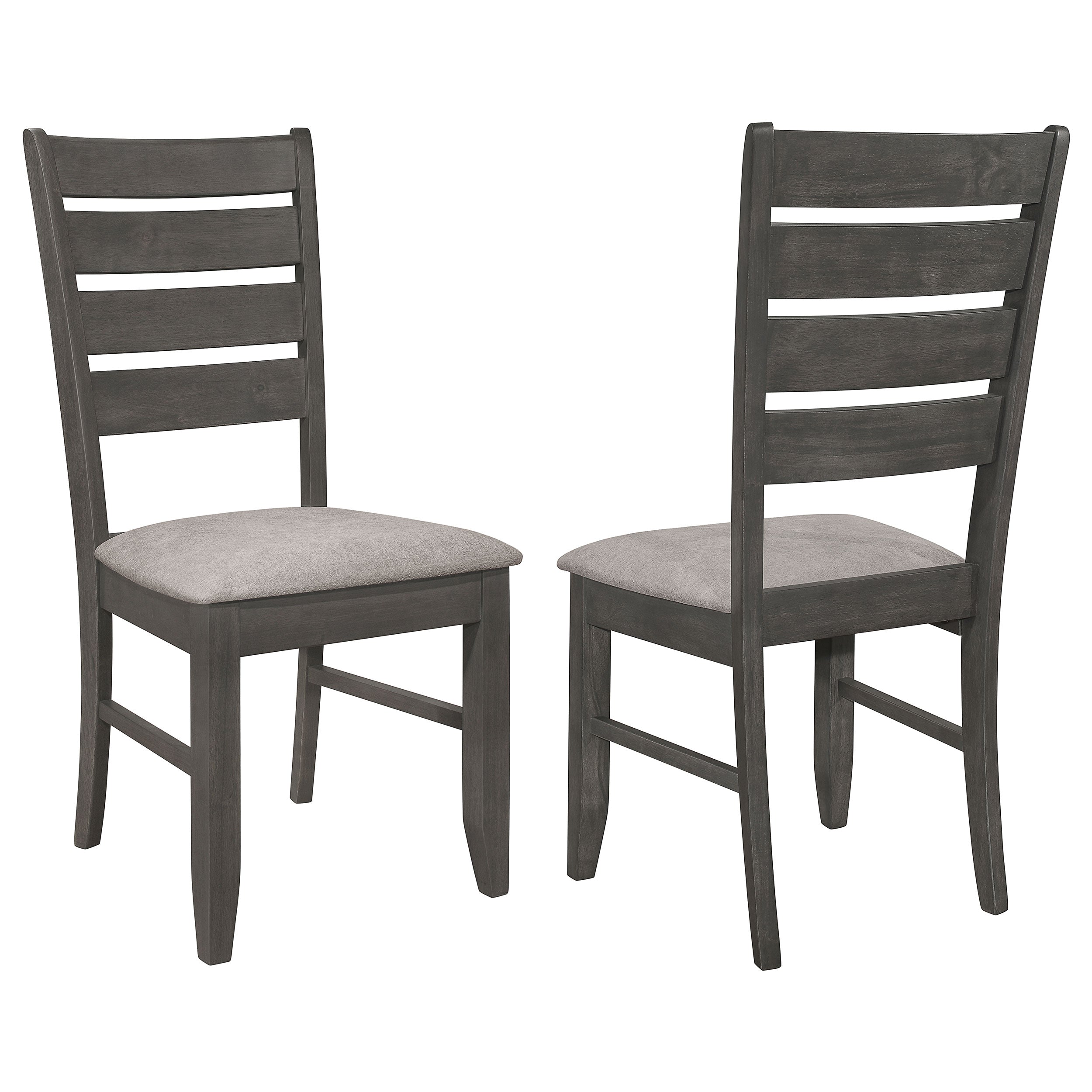 Dalila Wood Dining Side Chair Dark Grey (Set of 2)-CoasterEveryday