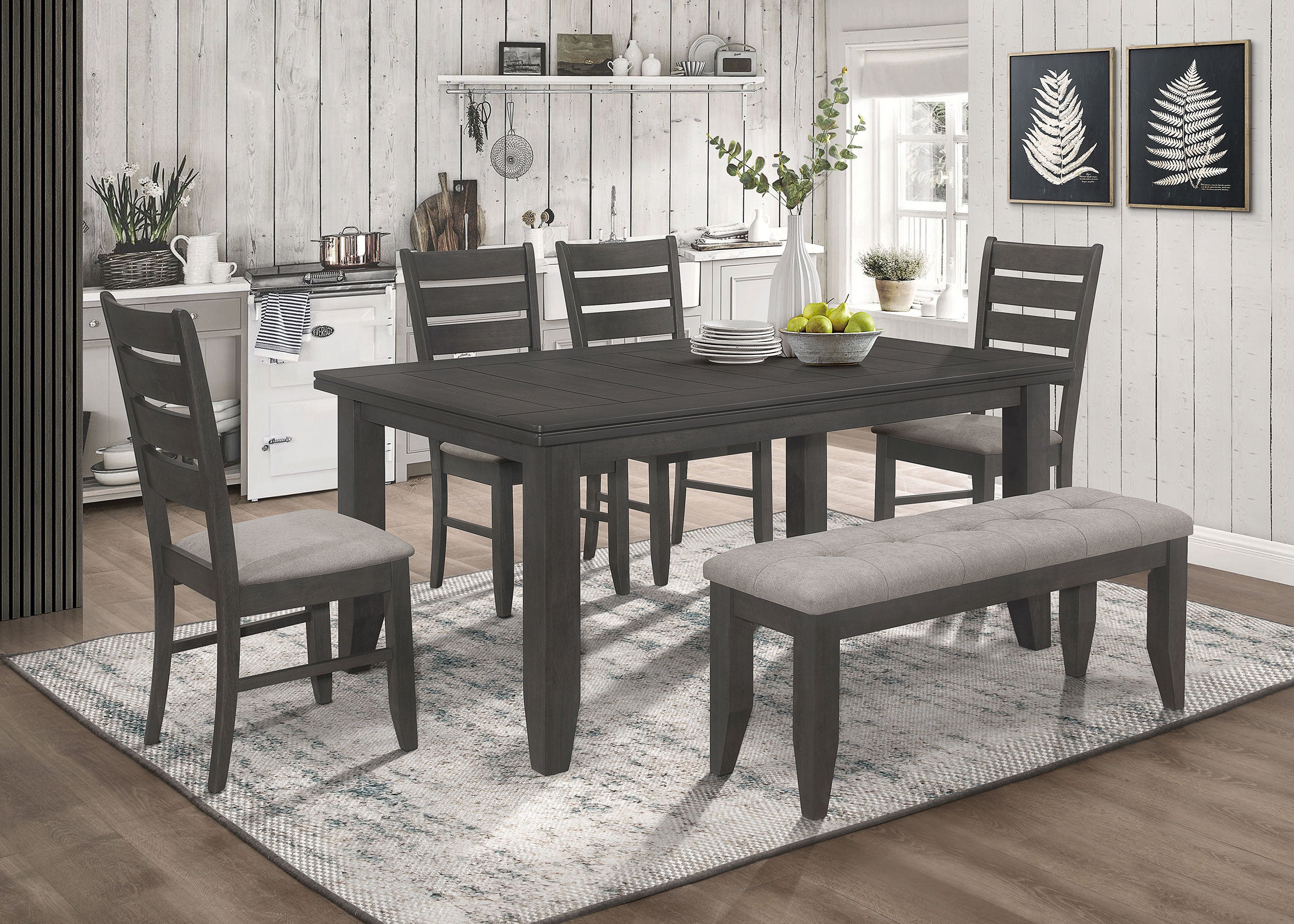Dalila Wood Dining Side Chair Dark Grey (Set of 2)-CoasterEveryday