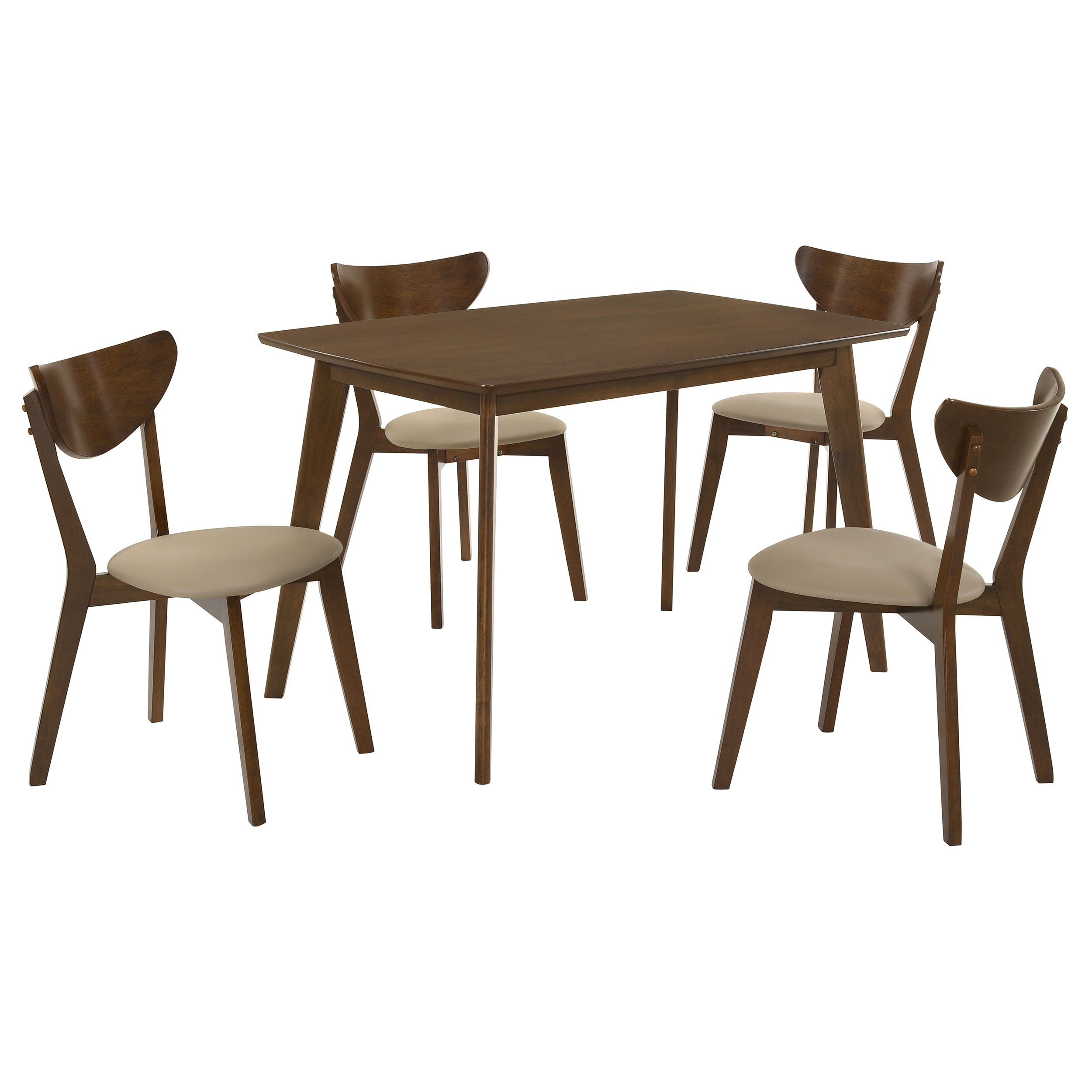 Kersey 5-piece Rectangular Dining Table Set Chestnut-CoasterEssence