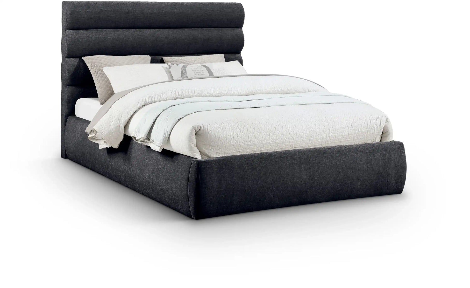 Adam - Chenille Fabric Bed With 52" Headboard - Best Buy Furniture