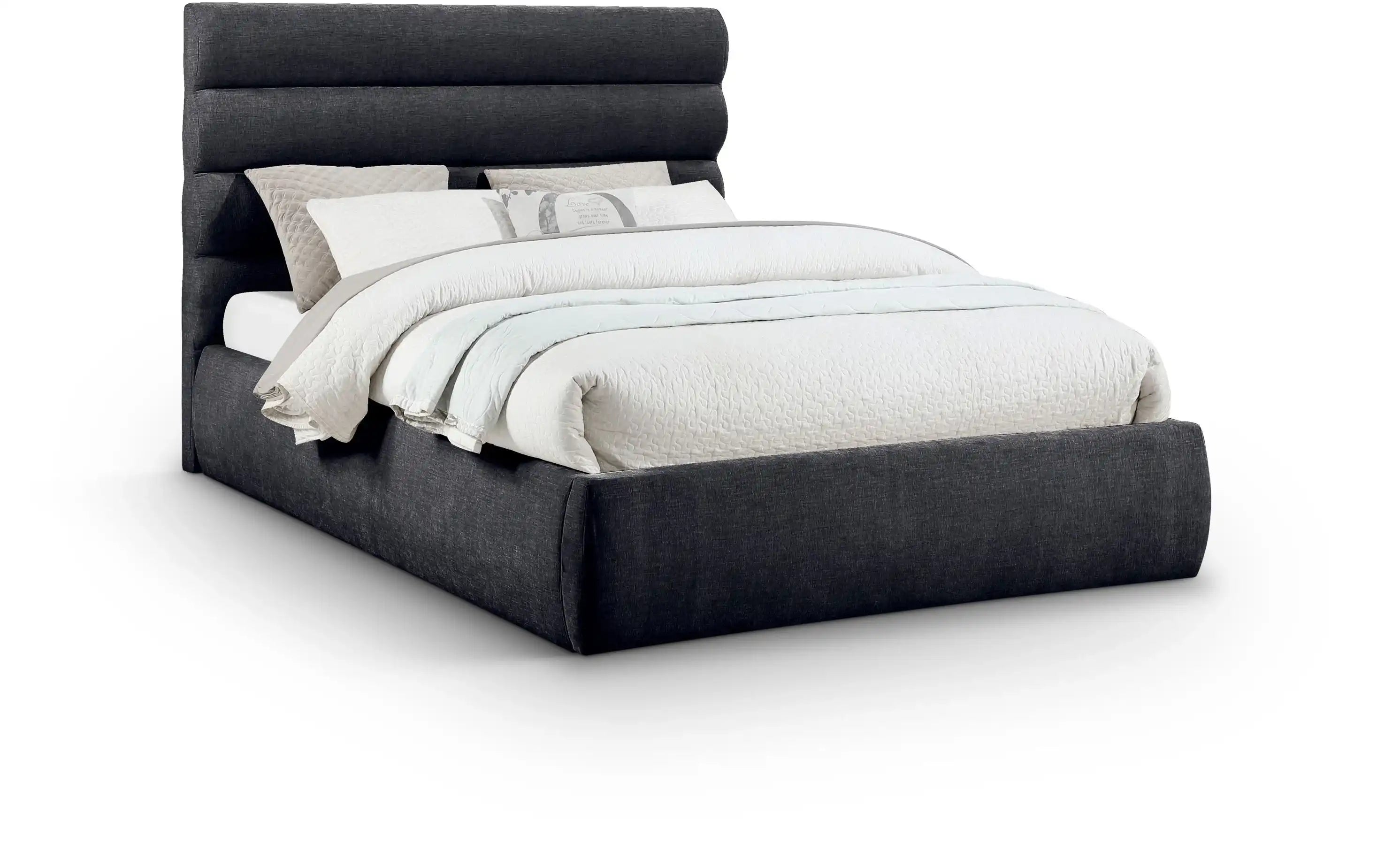 Adam - Chenille Fabric Bed With 52" Headboard - Best Buy Furniture