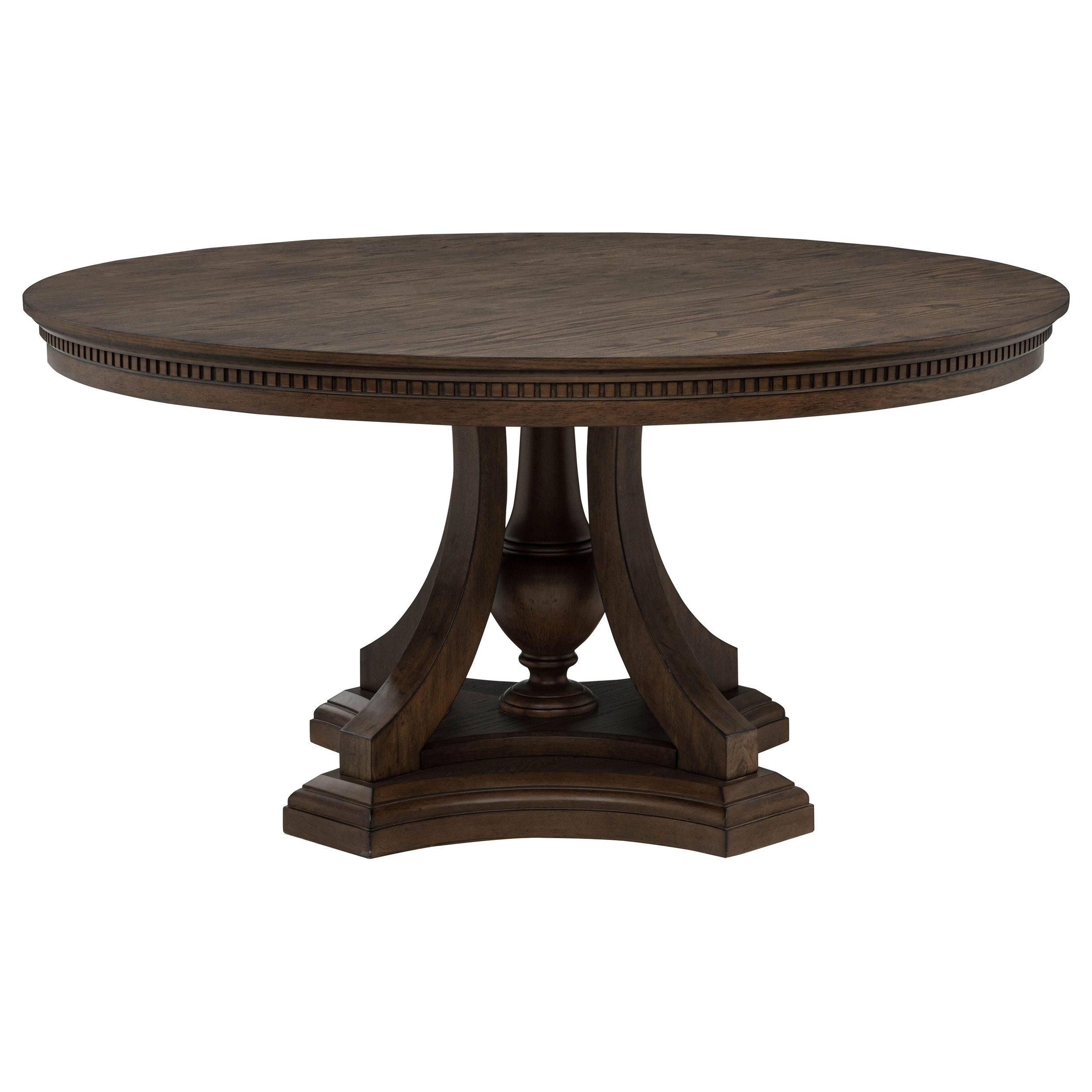 Ridgewell 5-piece Round Pedestal Dining Set Dark Oak-