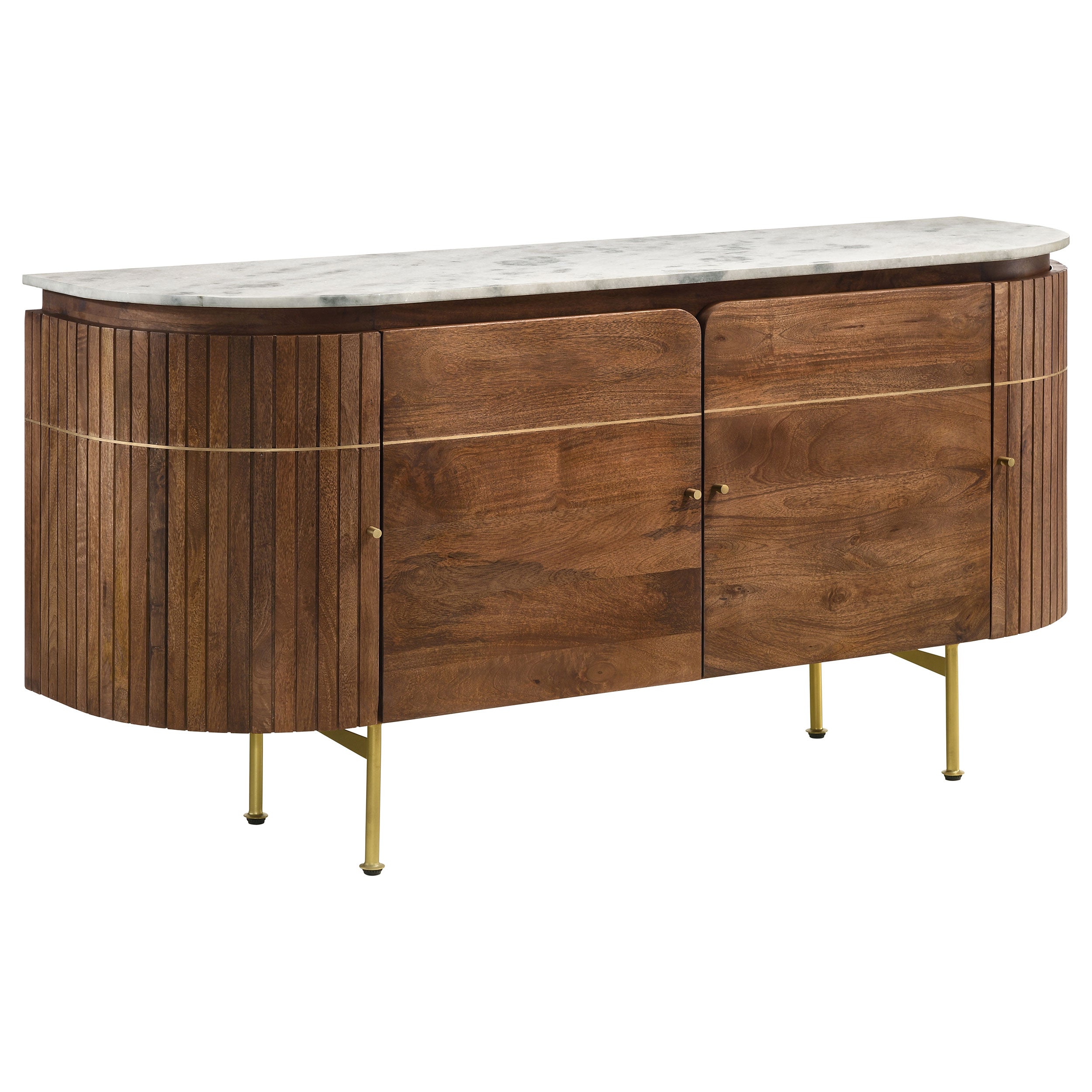 Ortega 4-door Marble Top Sideboard Buffet Cabinet Natural-CoasterElevations