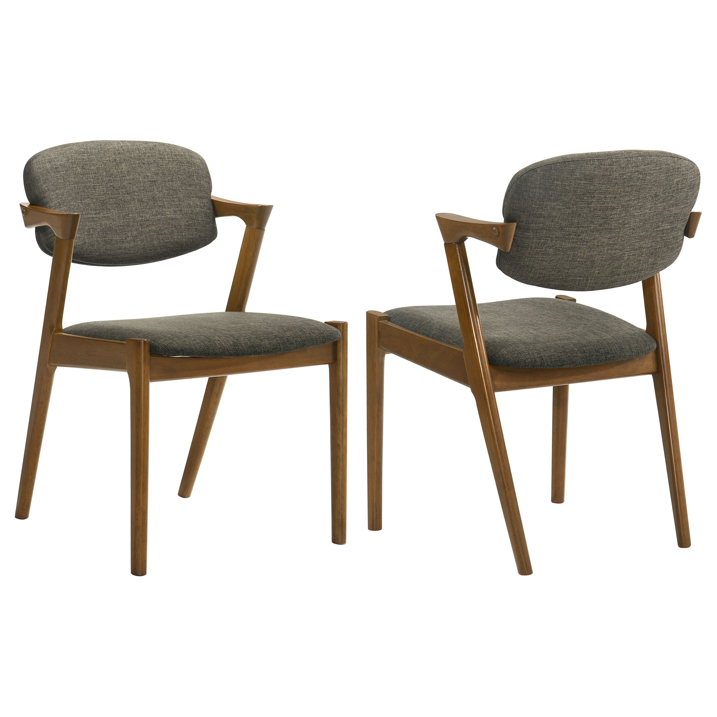 Malone Padded Wood Dining Arm Chair Dark Walnut (Set of 2)-CoasterEssence