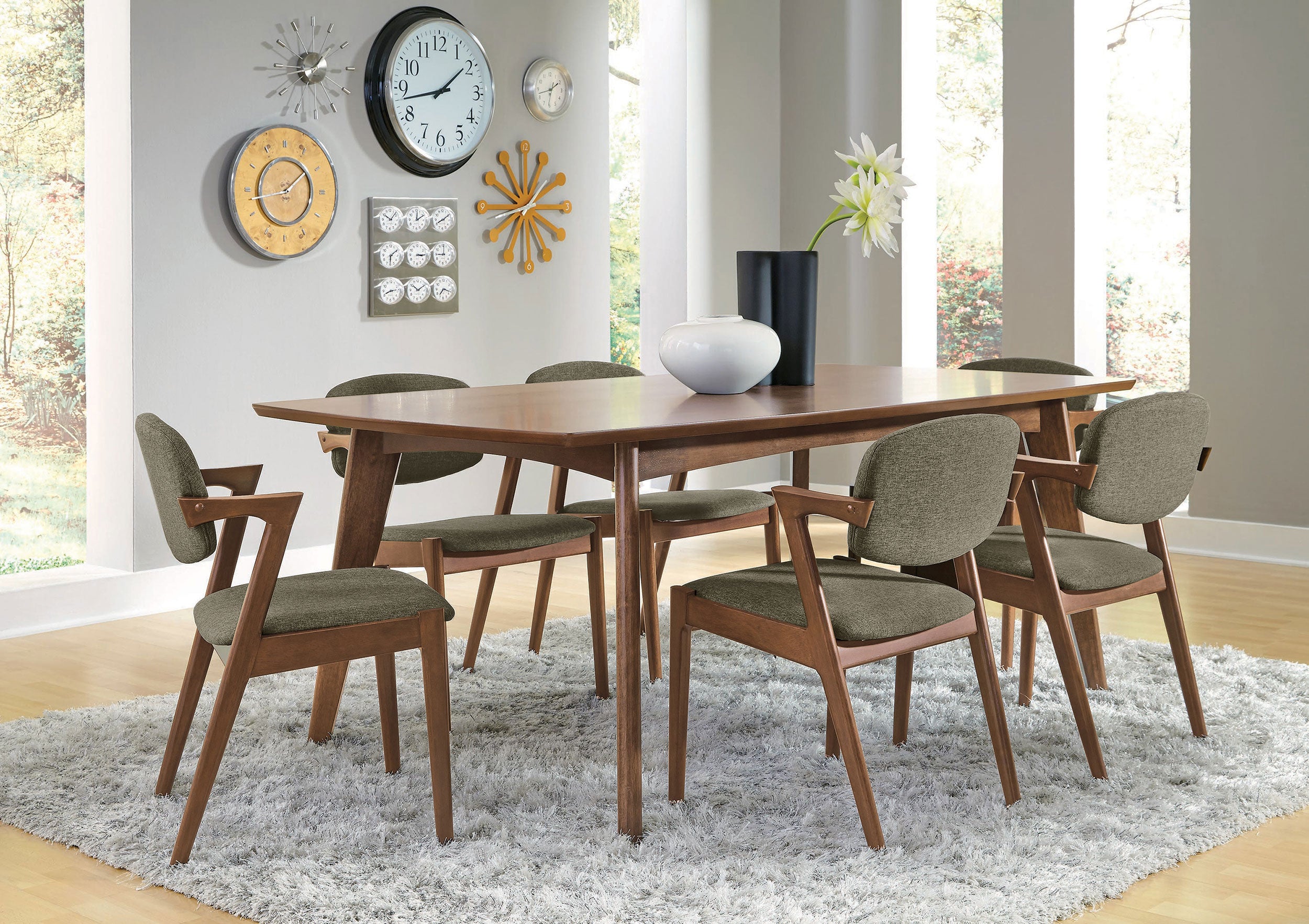 Malone Padded Wood Dining Arm Chair Dark Walnut (Set of 2)-CoasterEssence