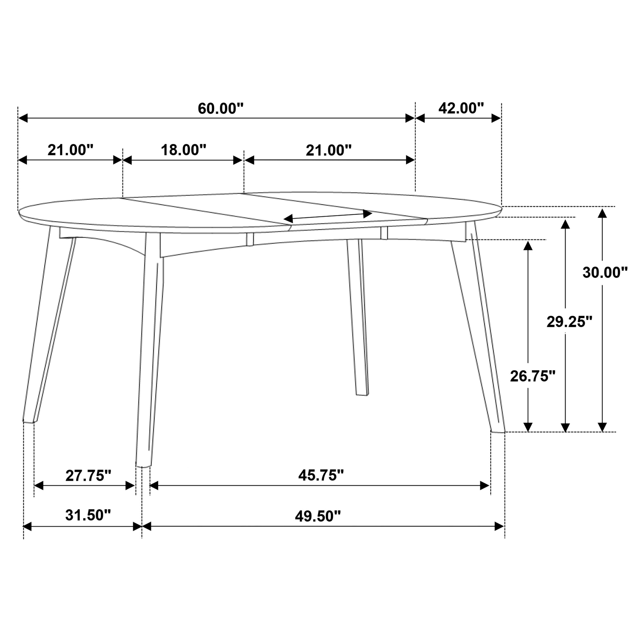 Jedda 5-piece Oval Dining Table Set Dark Walnut-CoasterEveryday