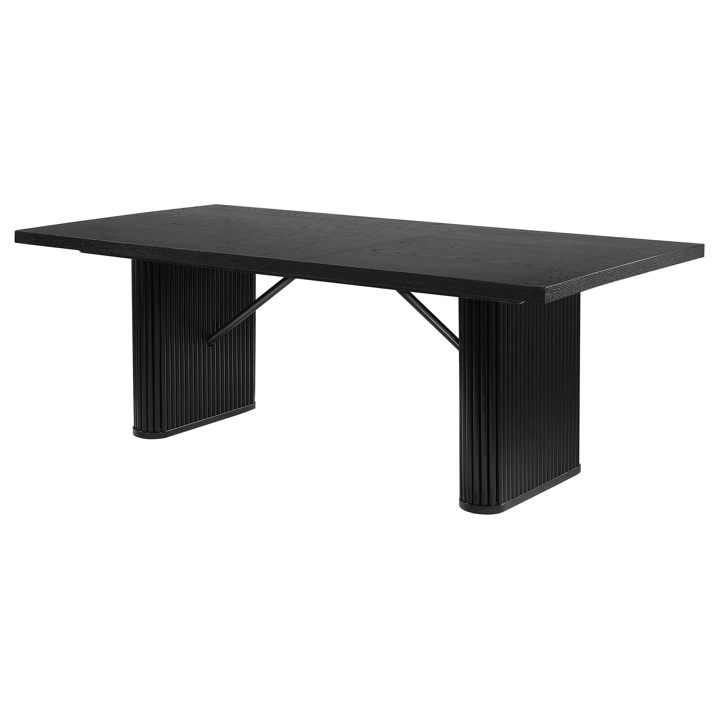 Catherine Rectangular 84-inch Wood Dining Table Black-