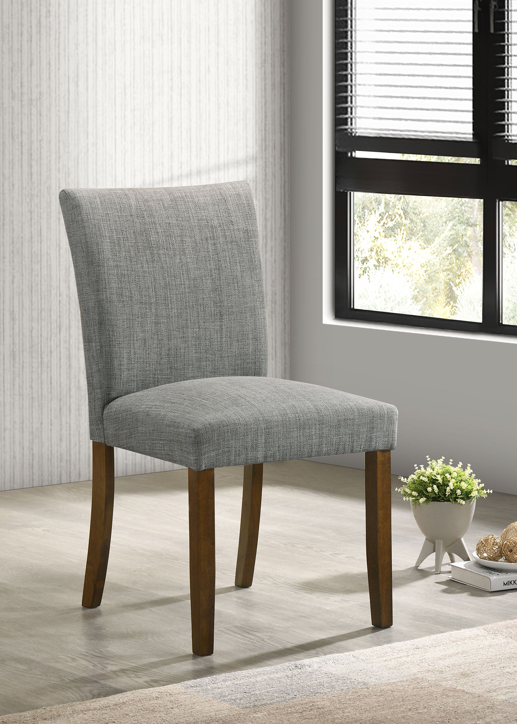Paxton Upholstered Dining Side Chair Grey (Set of 2)-