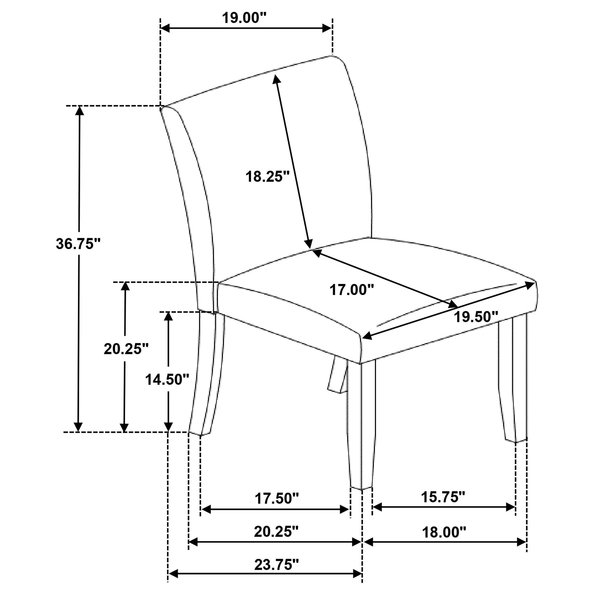 Paxton Upholstered Dining Side Chair Grey (Set of 2)-