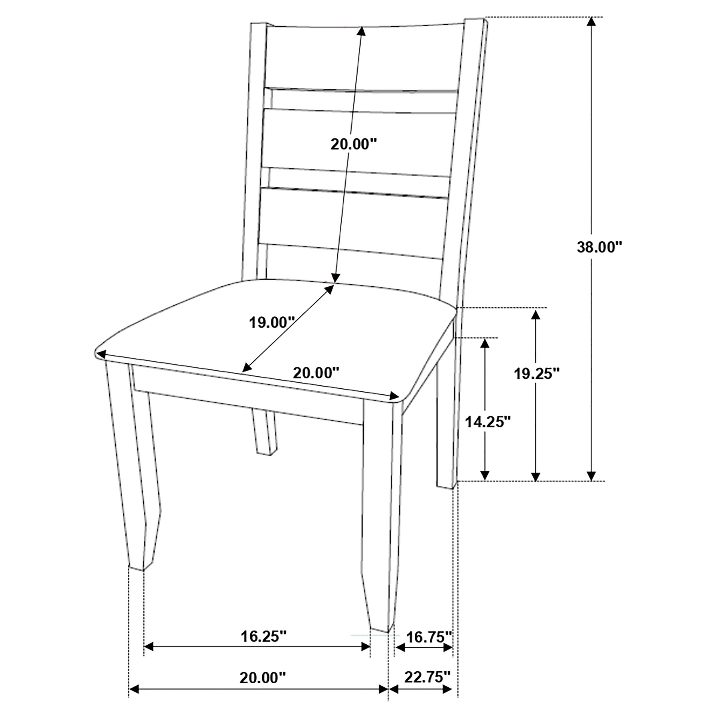 Alston Wood Dining Side Chair Knotty Nutmeg (Set of 2)-CoasterEveryday