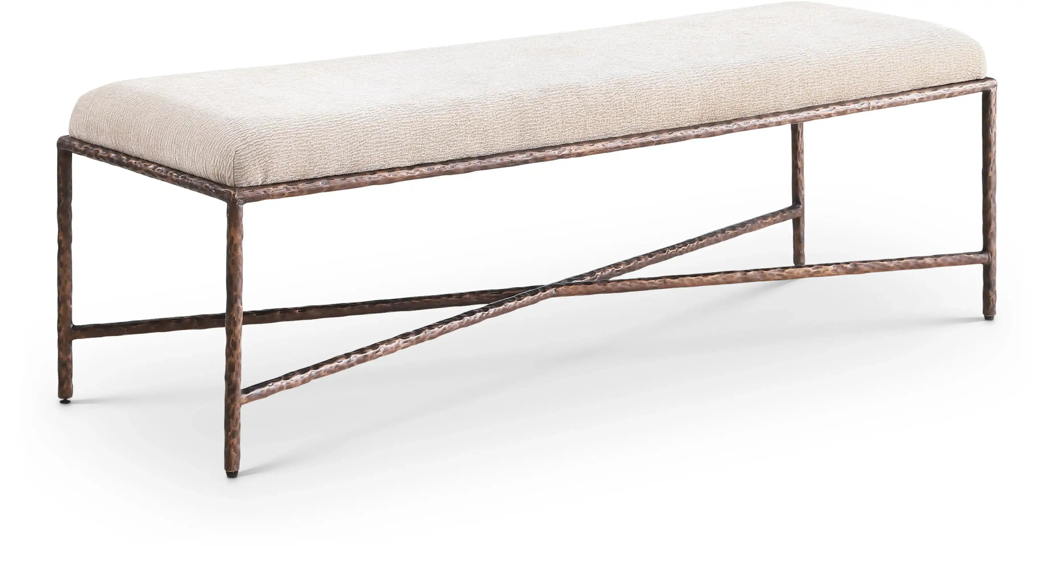 Valley - Bench With Bronze Frame - Best Buy Furniture