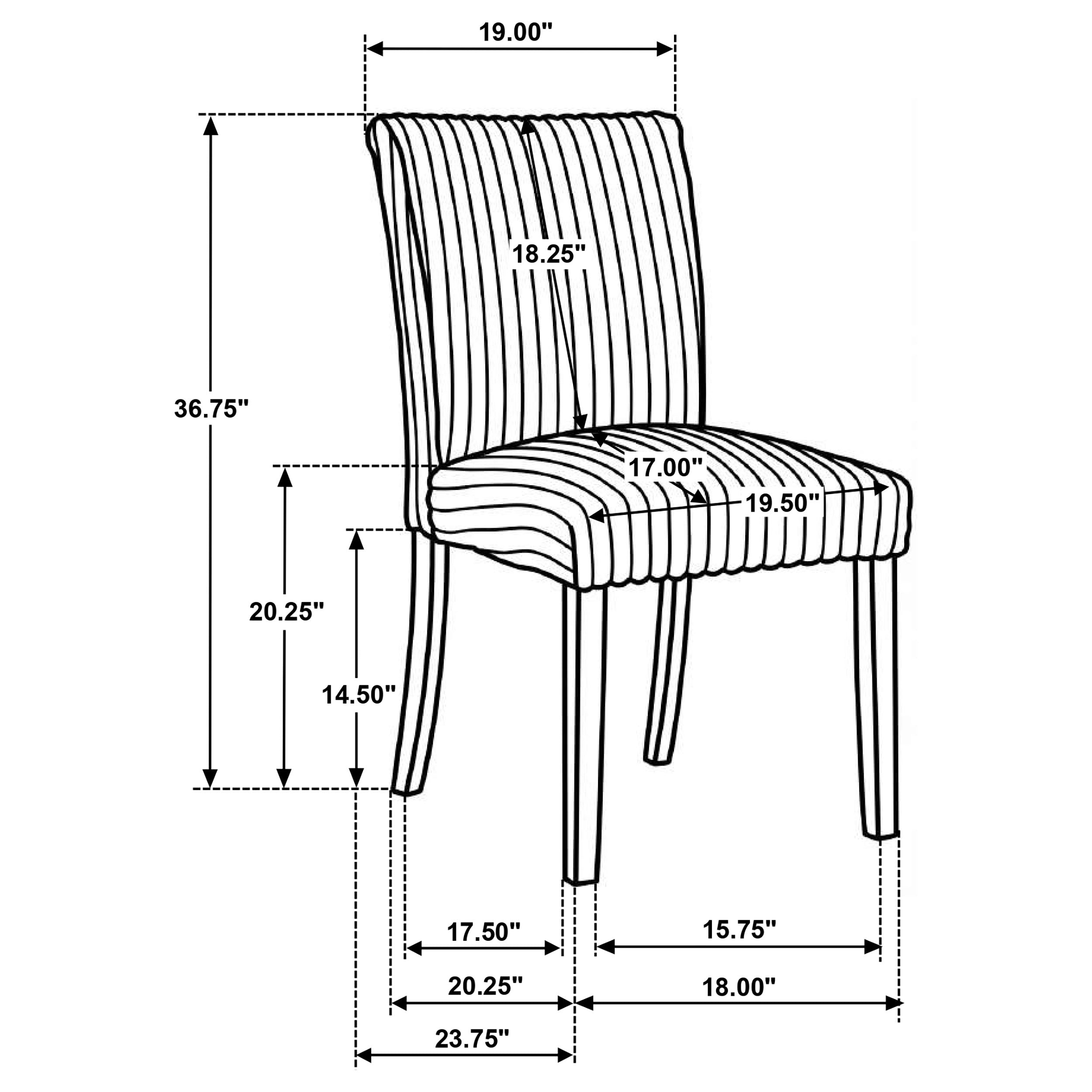 Dermott Upholstered Parson Dining Side Chair Cream (Set of 2)-