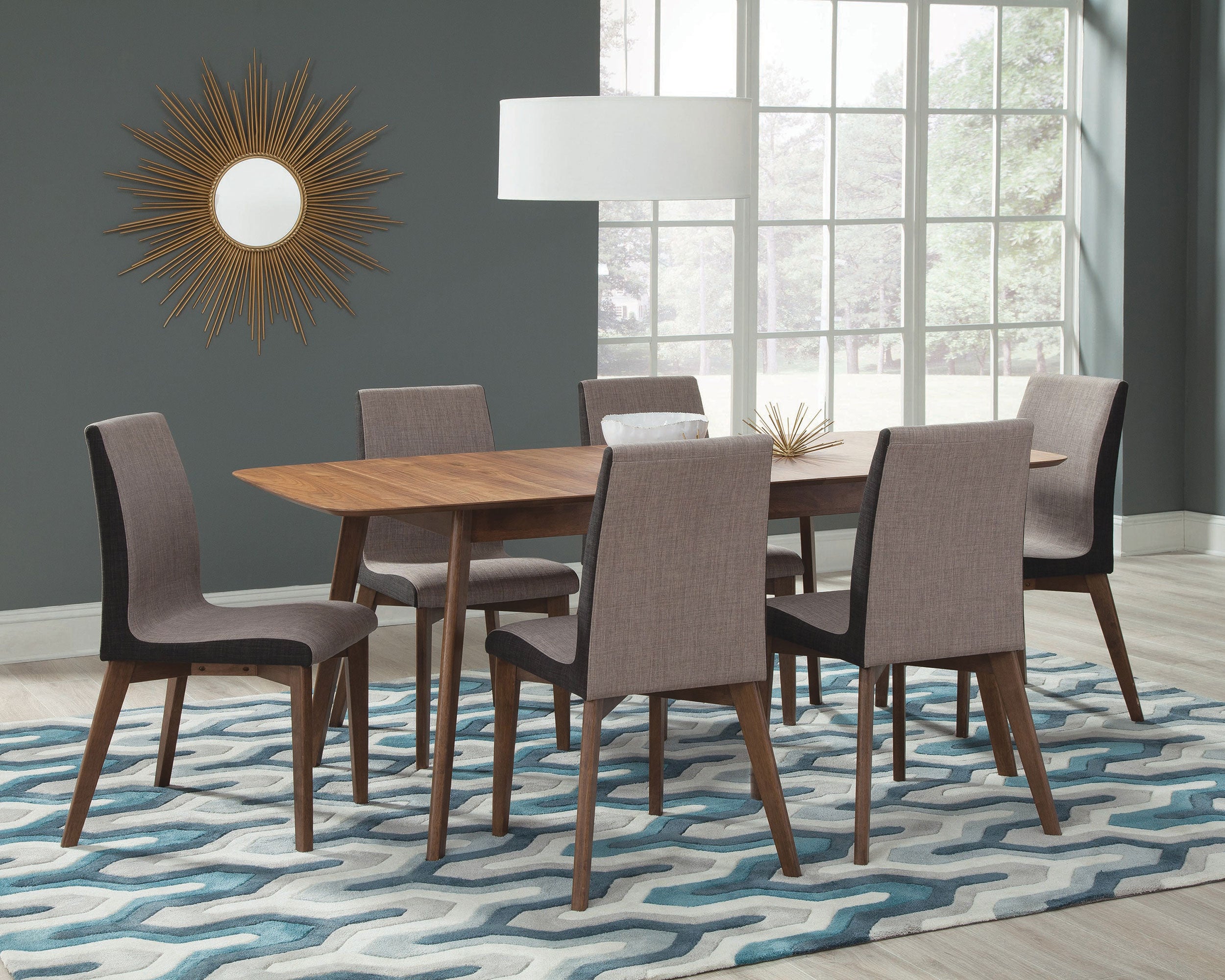 Redbridge Upholstered Dining Side Chair Walnut (Set of 2)-CoasterEveryday