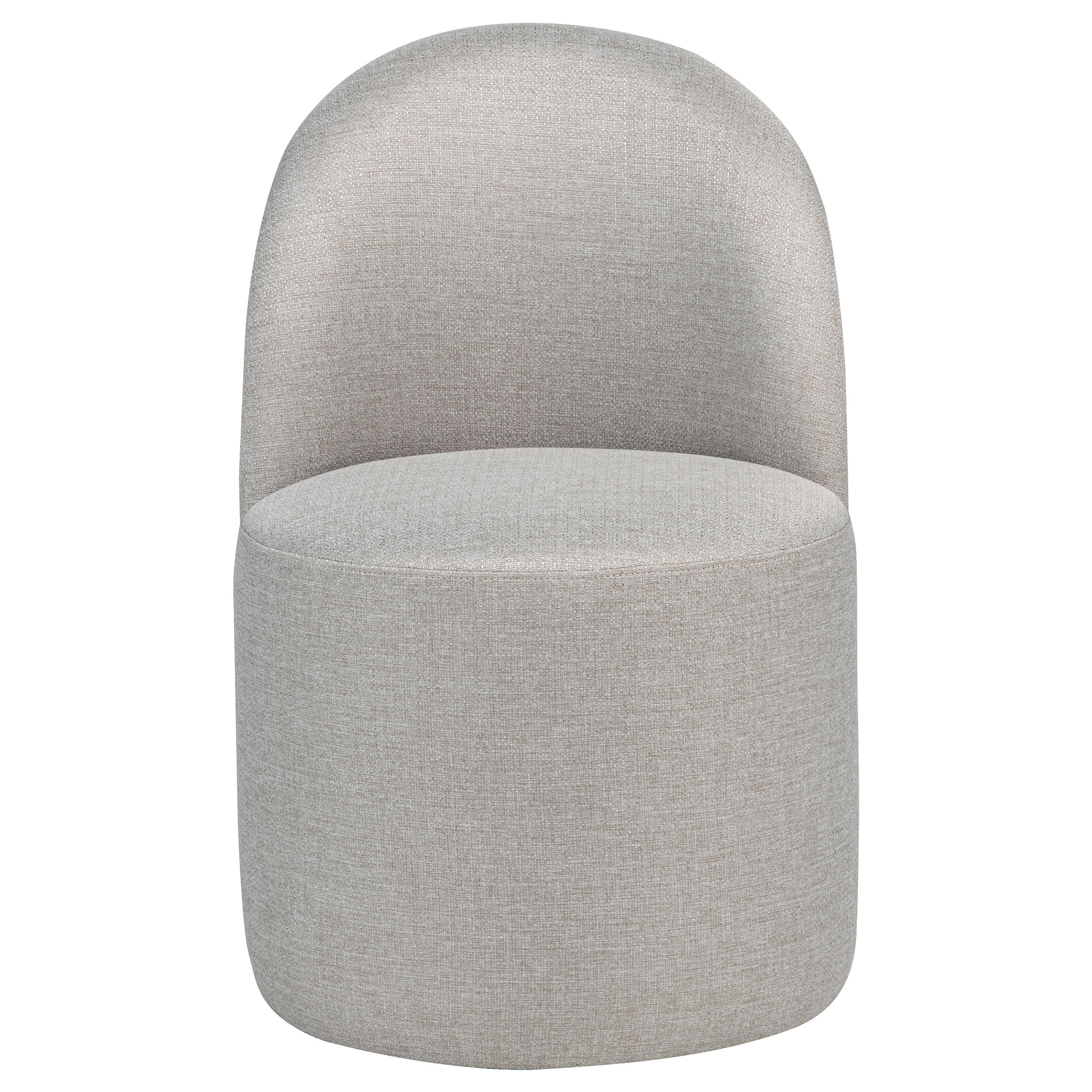 Aubrey Upholstered Barrel Dining Side Chair Beige (Set of 2)-