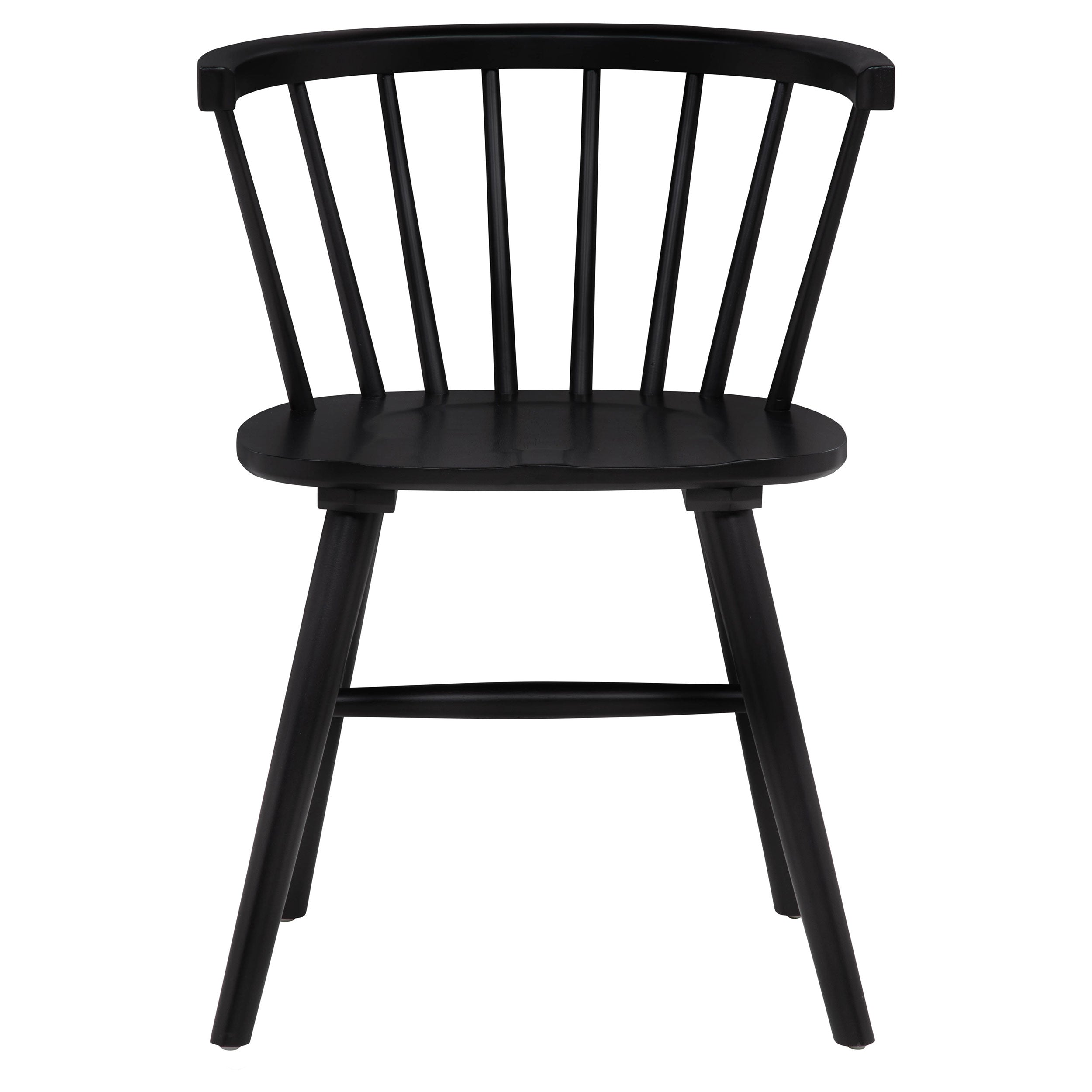 Jeffries Windsor Wood Dining Side Chair Black (Set of 2)-